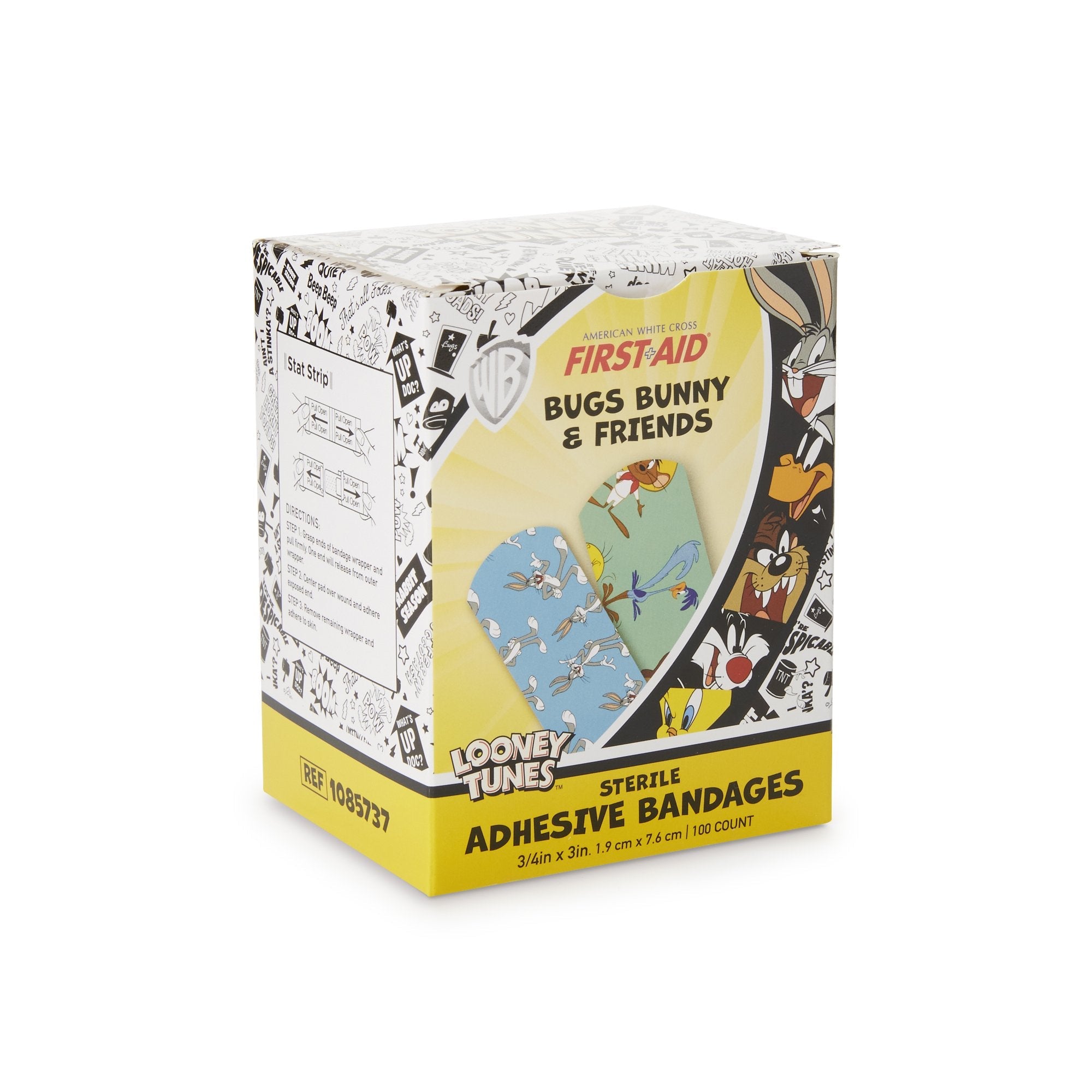 Looney Tunes™ Stat Strip® Bugs Bunny /Daffy Duck Adhesive Strip, ¾ x 3 Inch (1 Unit)