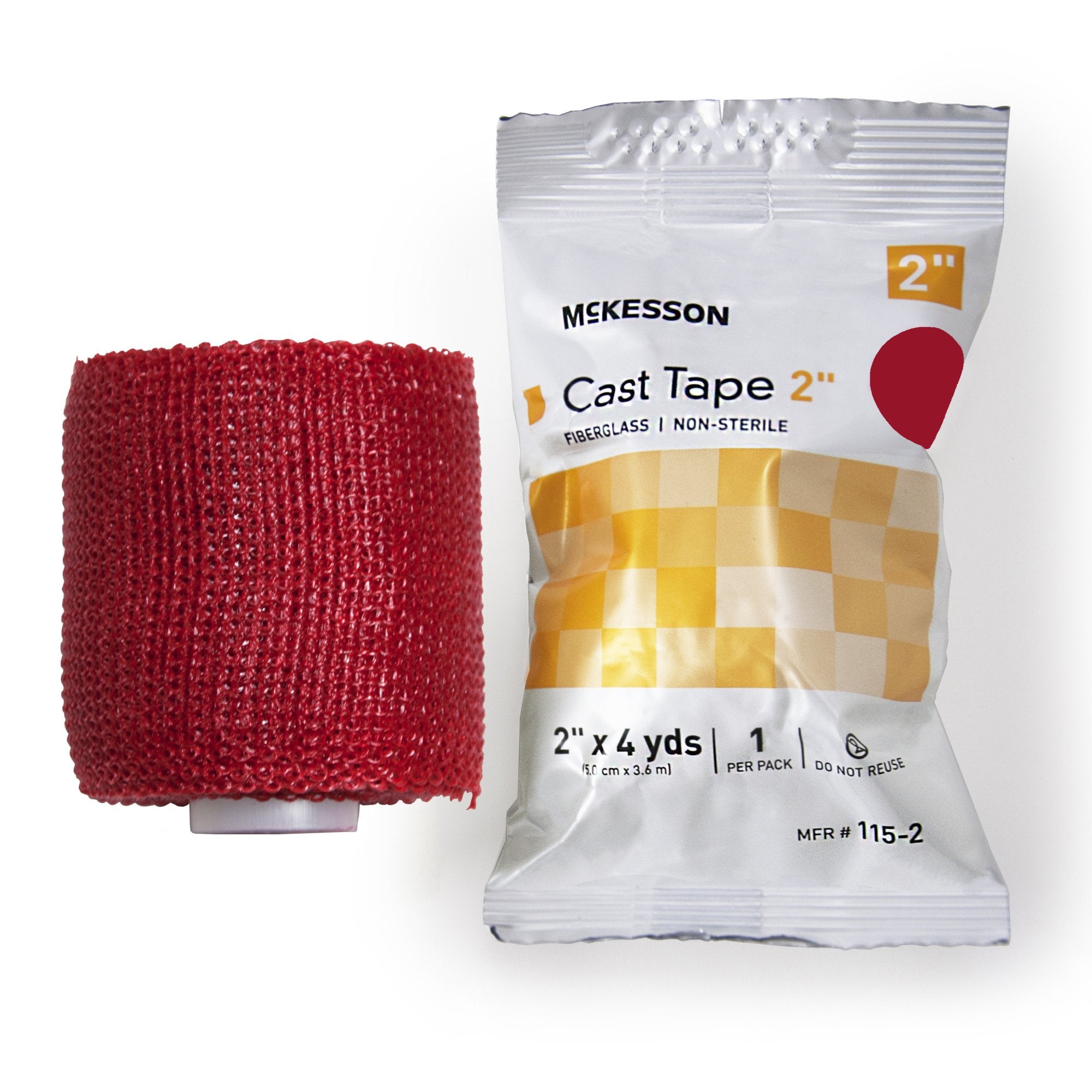 McKesson Red Cast Tape, 2 Inch x 4 Yard (10 Units)