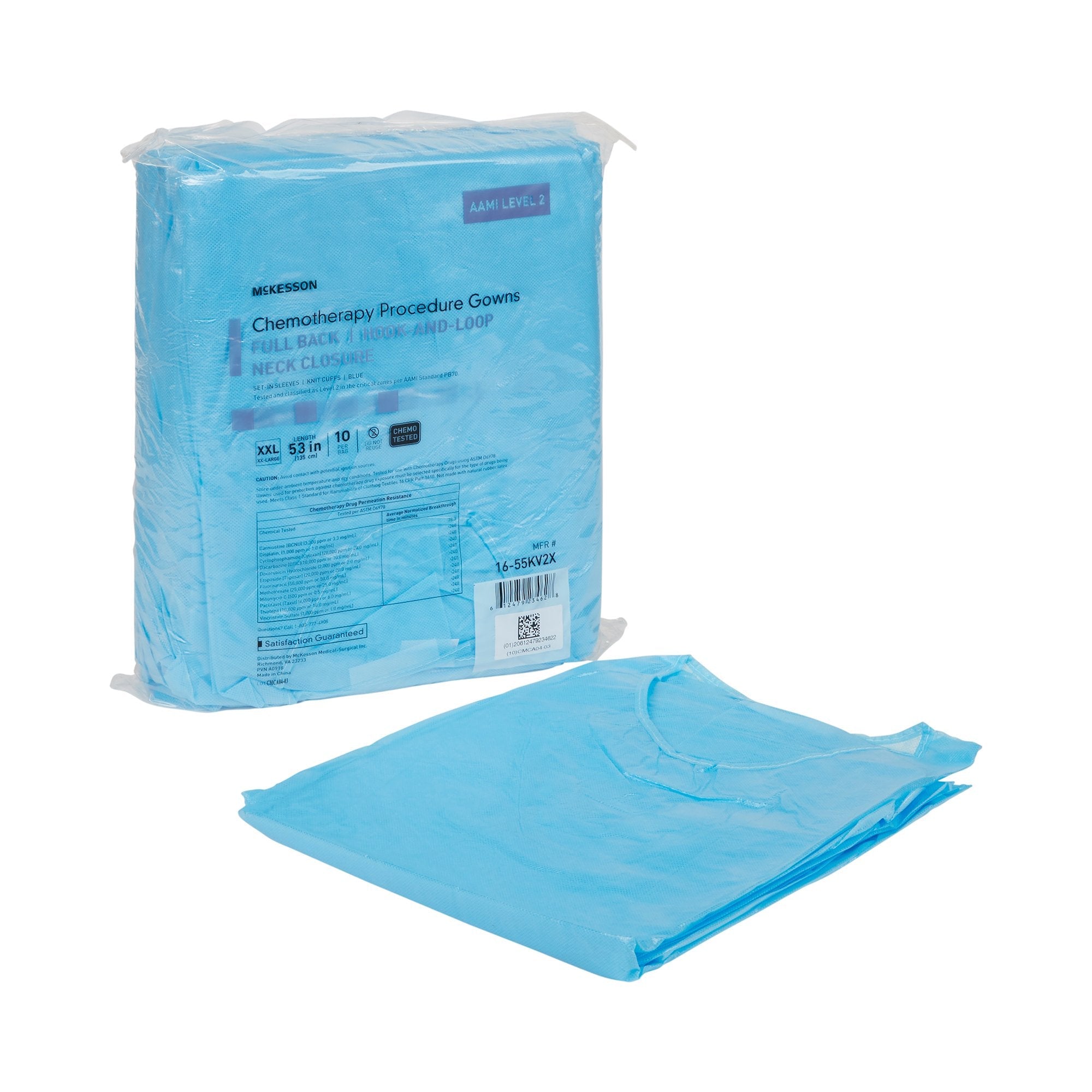 McKesson Chemotherapy Procedure Isolation Gown, 2X Large (10 Units)