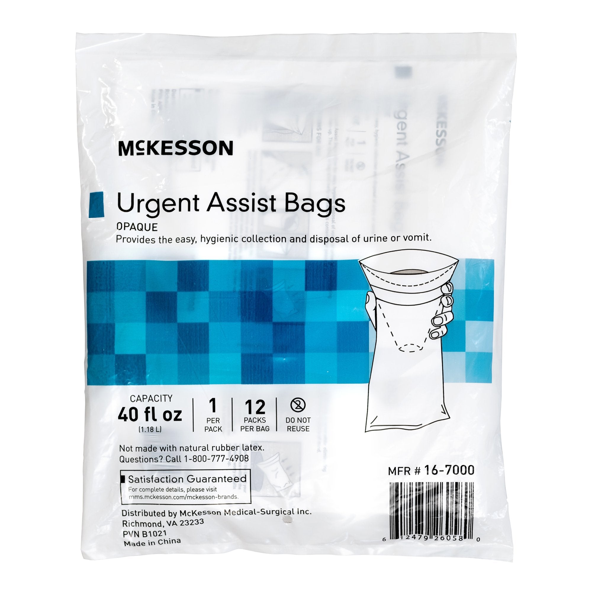Emesis Bag McKesson 40 oz. White (12 Units)