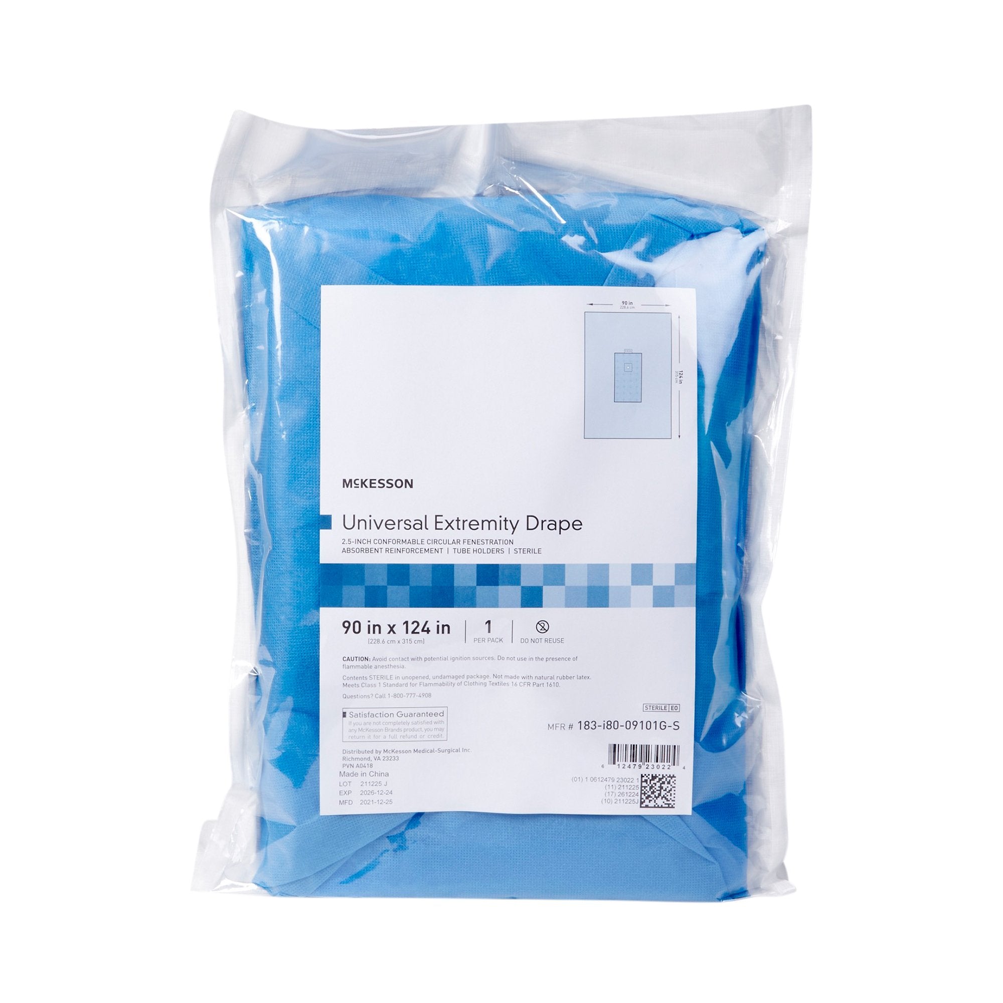 McKesson Sterile Universal Extremity Orthopedic Drape, 90 x 124 Inch (1 Unit)
