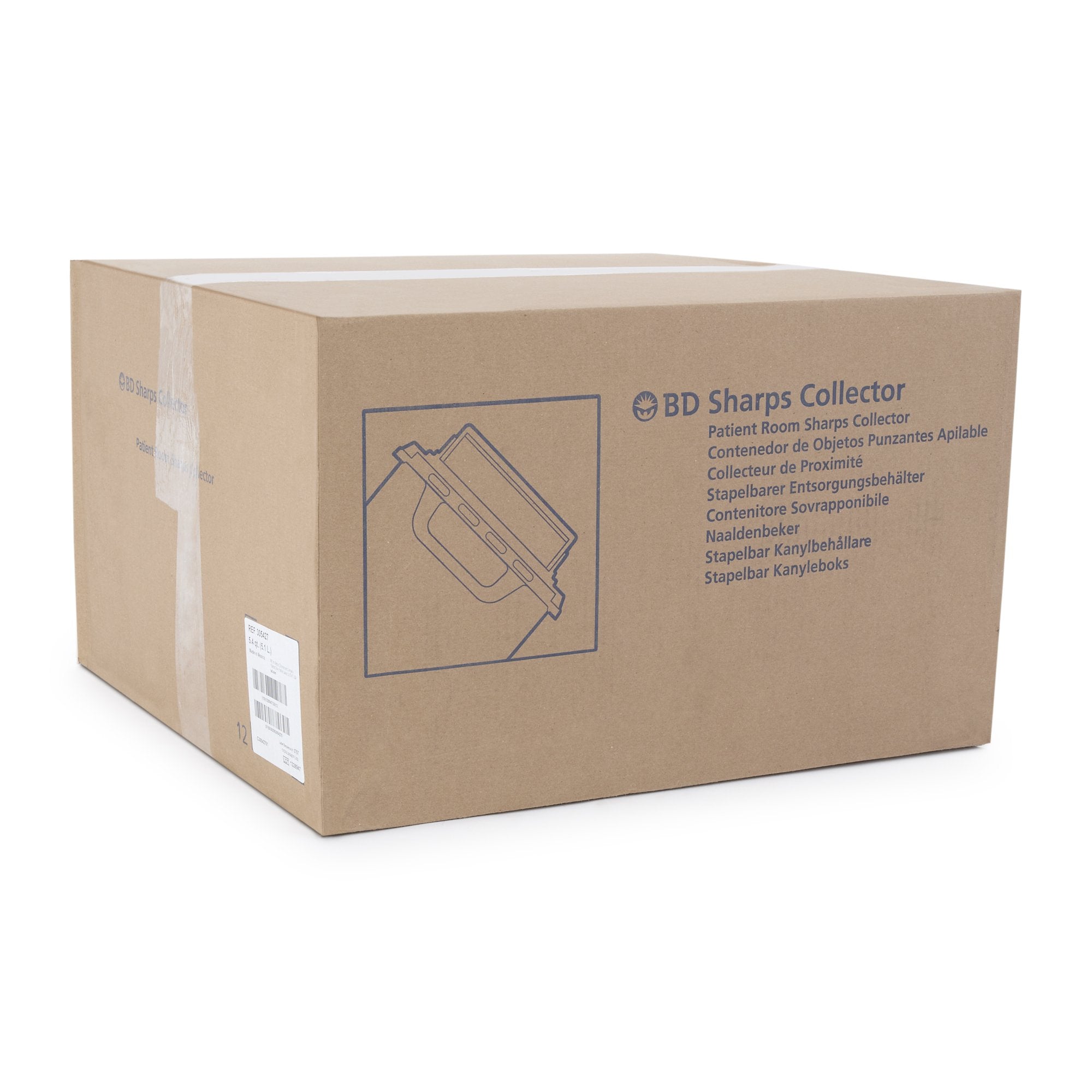 BD Multi-purpose Sharps Container, 12 x 12 x 4-4/5 Inch (12 Units)