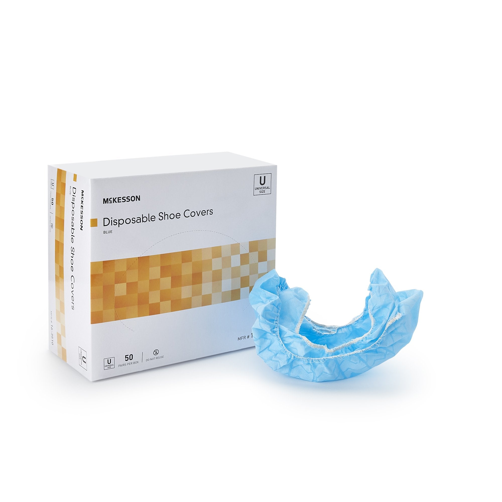 McKesson Shoe Cover, One Size Fits Most Shoe, High, Non-Skid Sole, Blue, Non-Sterile (150 Units)