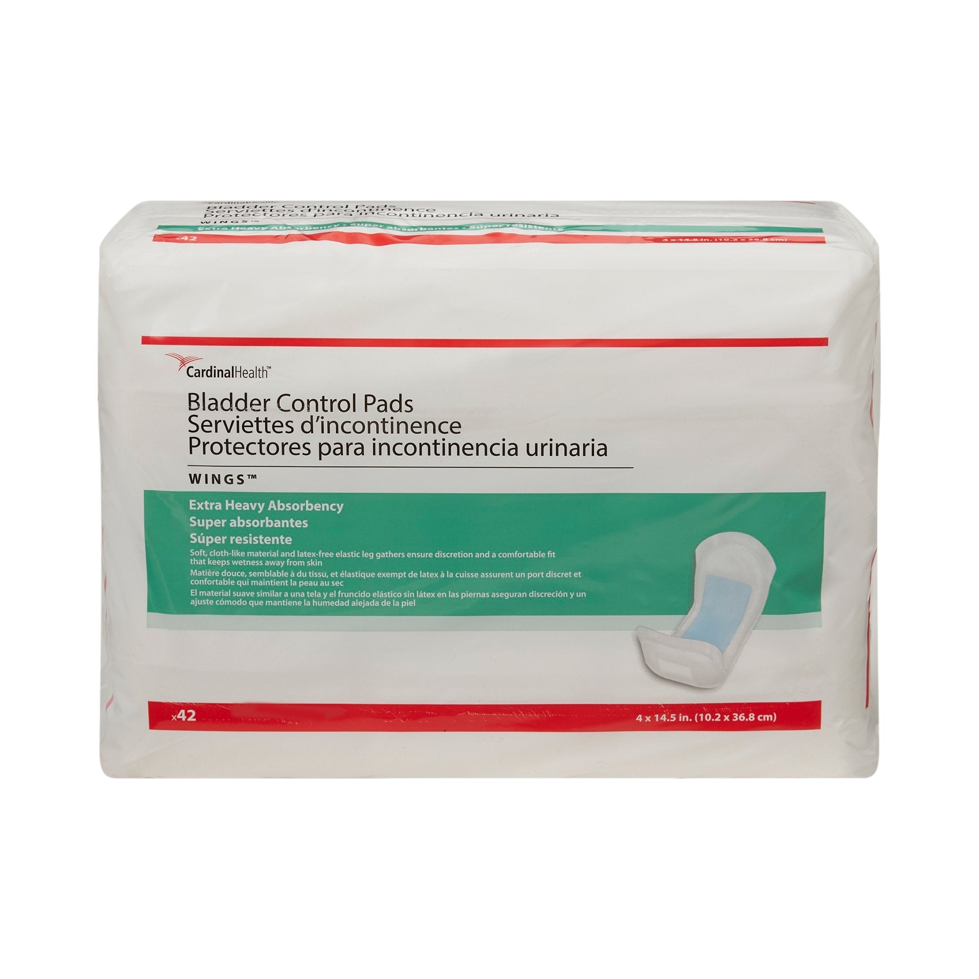 Sure Care Bladder Control Pads, Extra Heavy Absorbency, Adult, Unisex, Disposable, 4 X 14-1/2 Inch (42 Units)