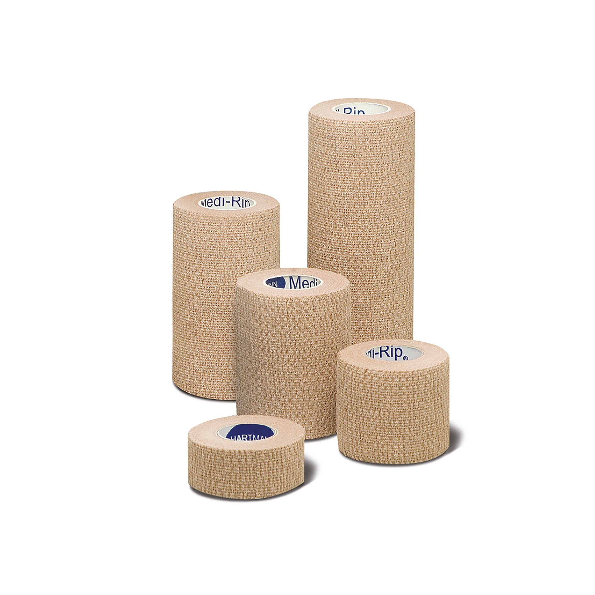 Medi-Rip® Self-adherent Closure Cohesive Bandage, 4 Inch x 5 Yard (12 Units)