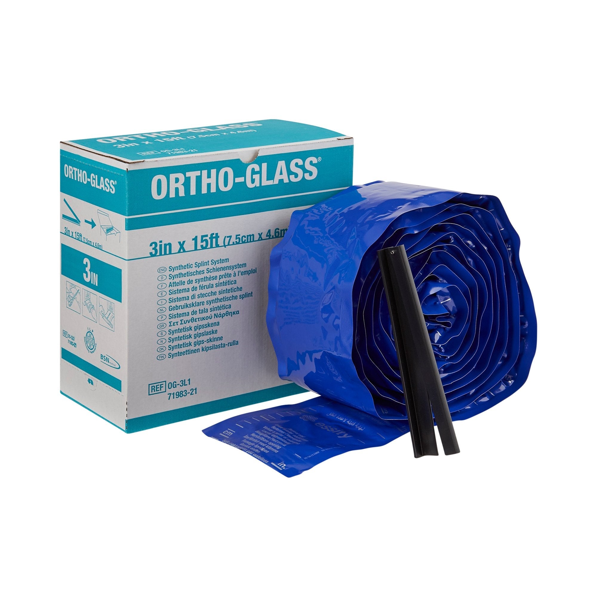 Ortho-Glass® Splint Roll, White, 3 Inch x 5 Yard (1 Unit)