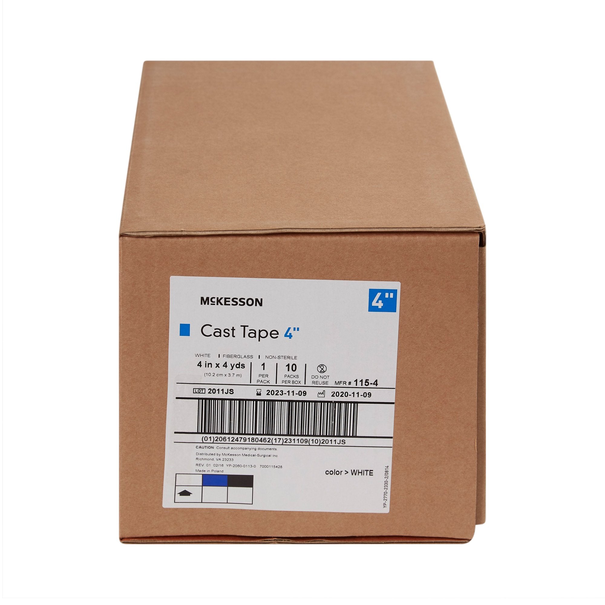McKesson White Cast Tape, 4 Inch x 4 Yard (10 Units)