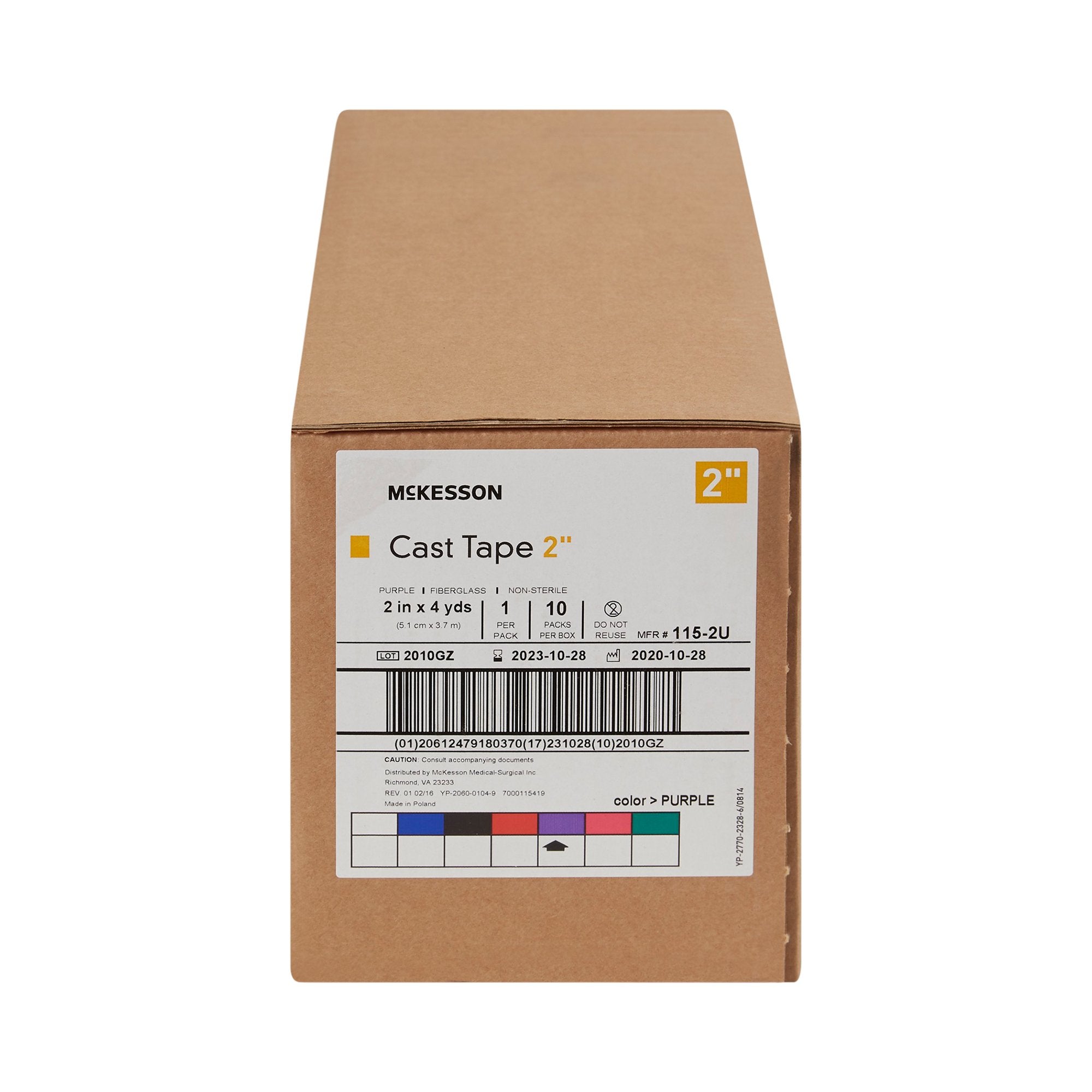 McKesson Purple Cast Tape, 2 Inch x 4 Yard (10 Units)