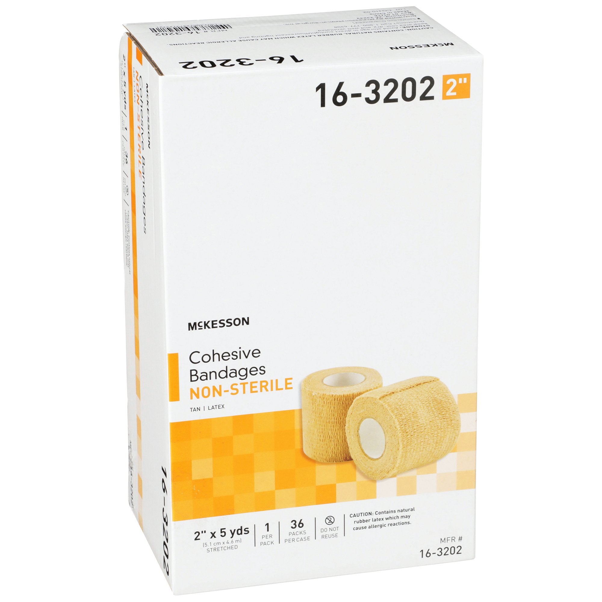 McKesson Tan Self-Adherent 2"x5yd Cohesive Bandage - Compression Support