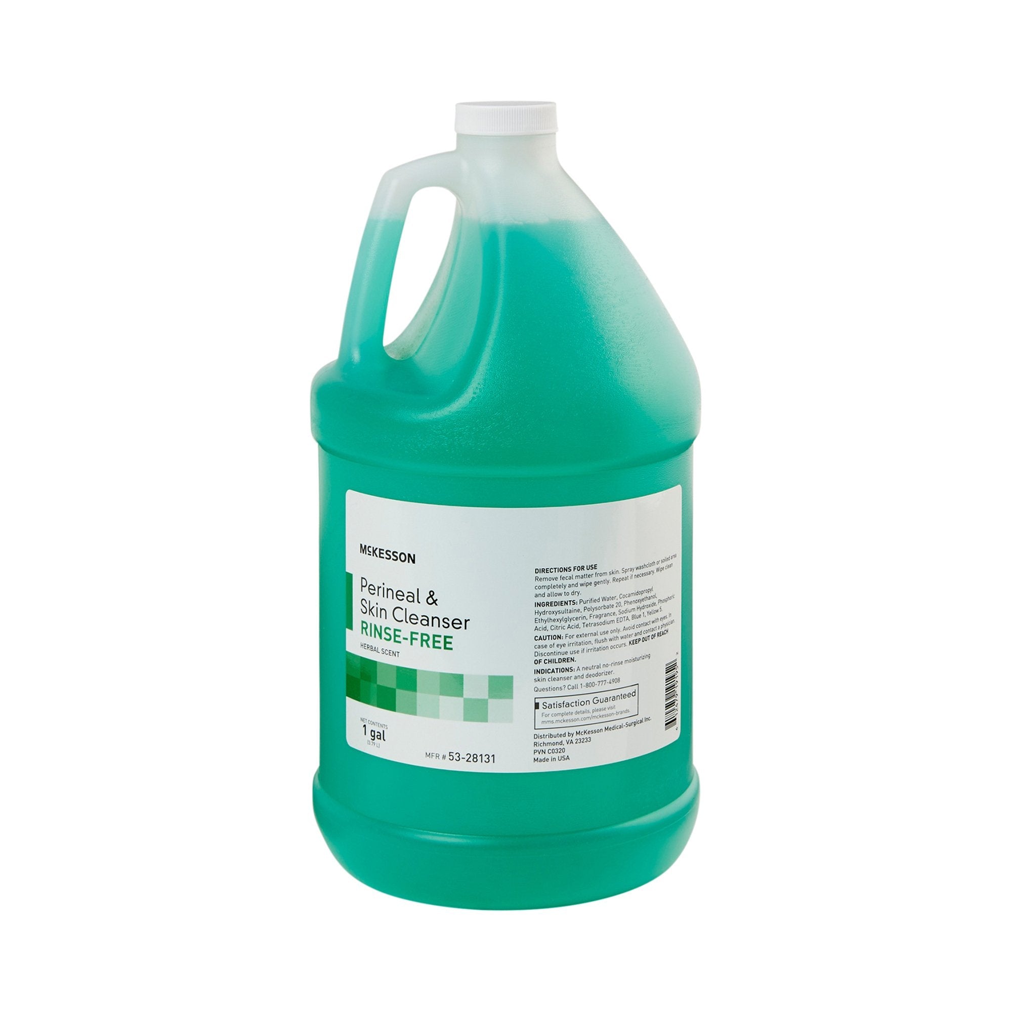 McKesson Herbal Scent Rinse-Free Perineal Wash, 1 Gallon Jug (1 Unit)