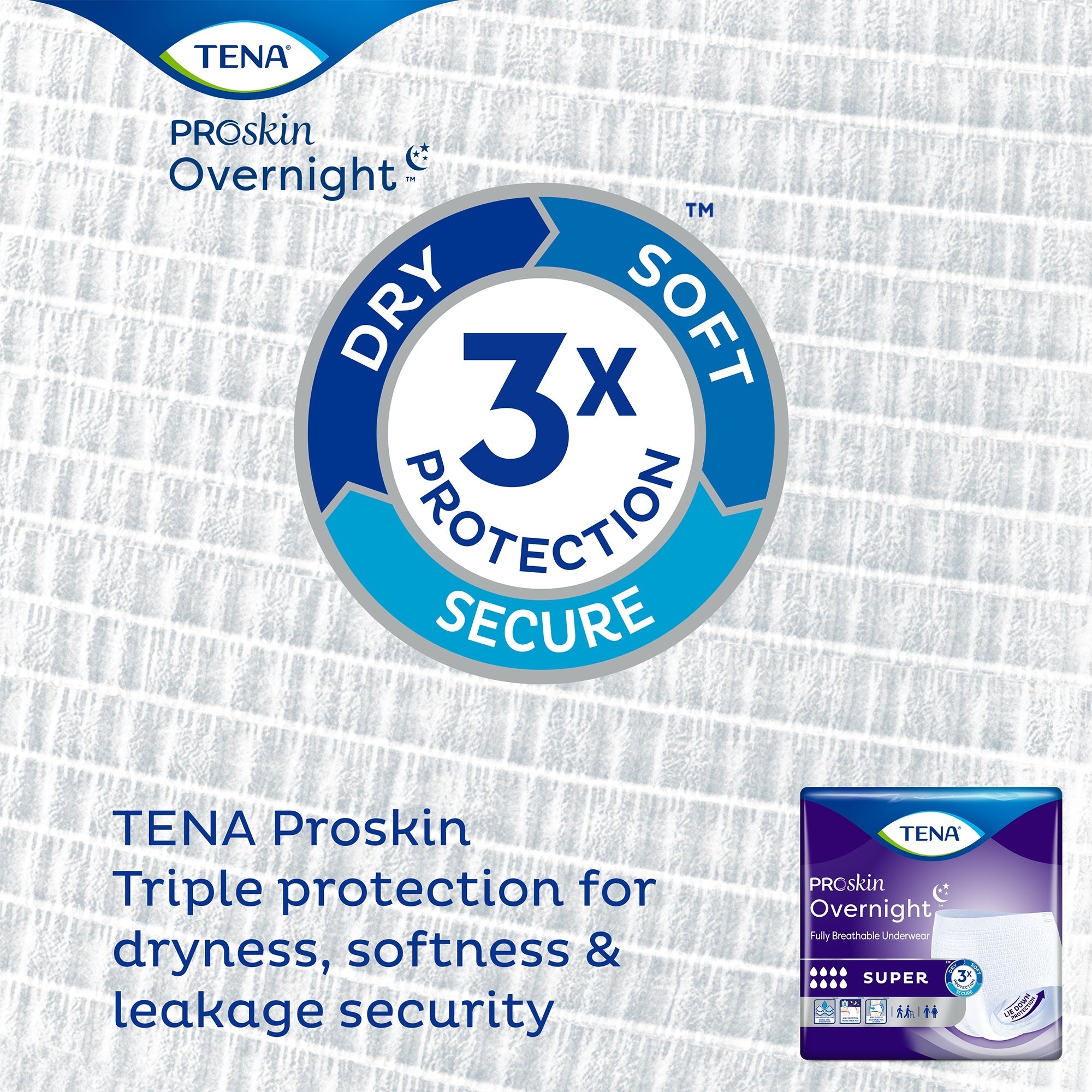 Tena ProSkin Overnight Super Absorbent Underwear, Large - 14 Pack