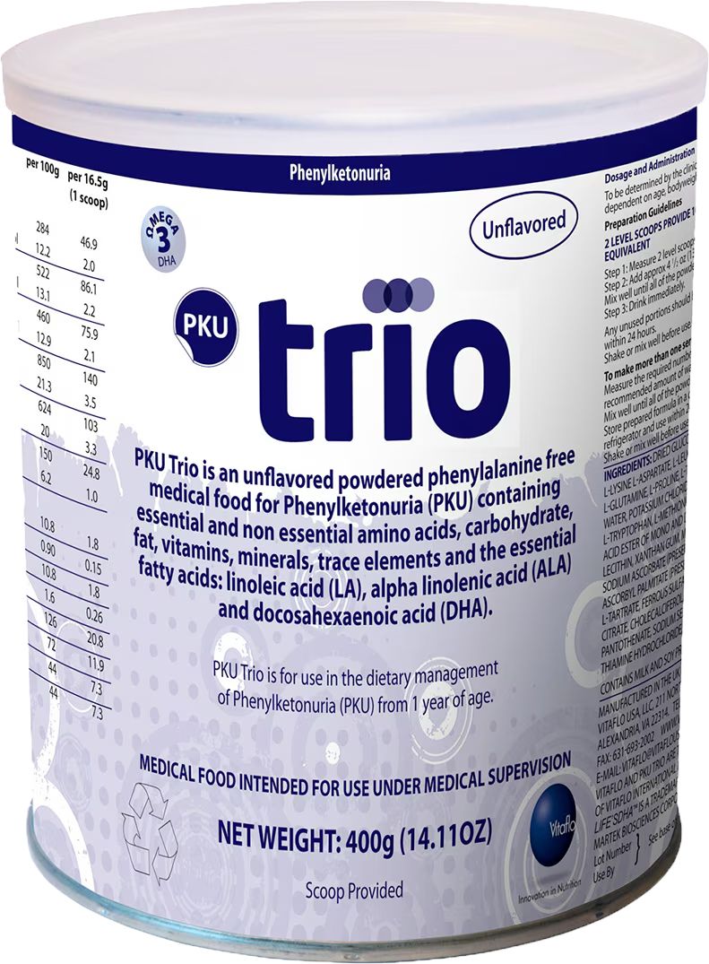 PKU trio™ Alimento médico en polvo sin fenilalanina, sabor vainilla (1 unidad)