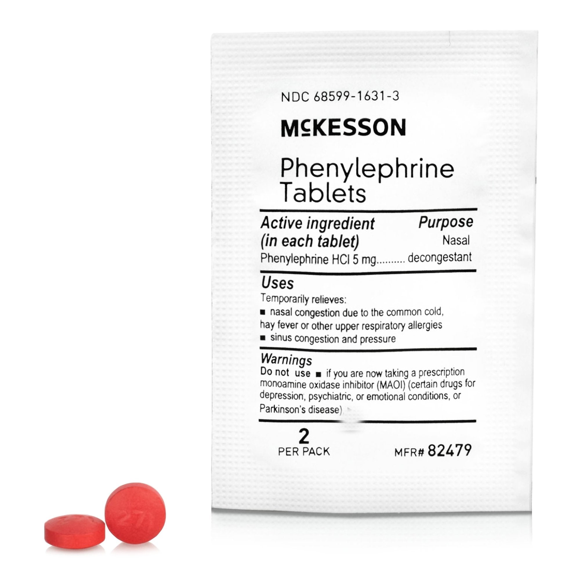 McKesson Phenylephrine Sinus Relief (250 Units)