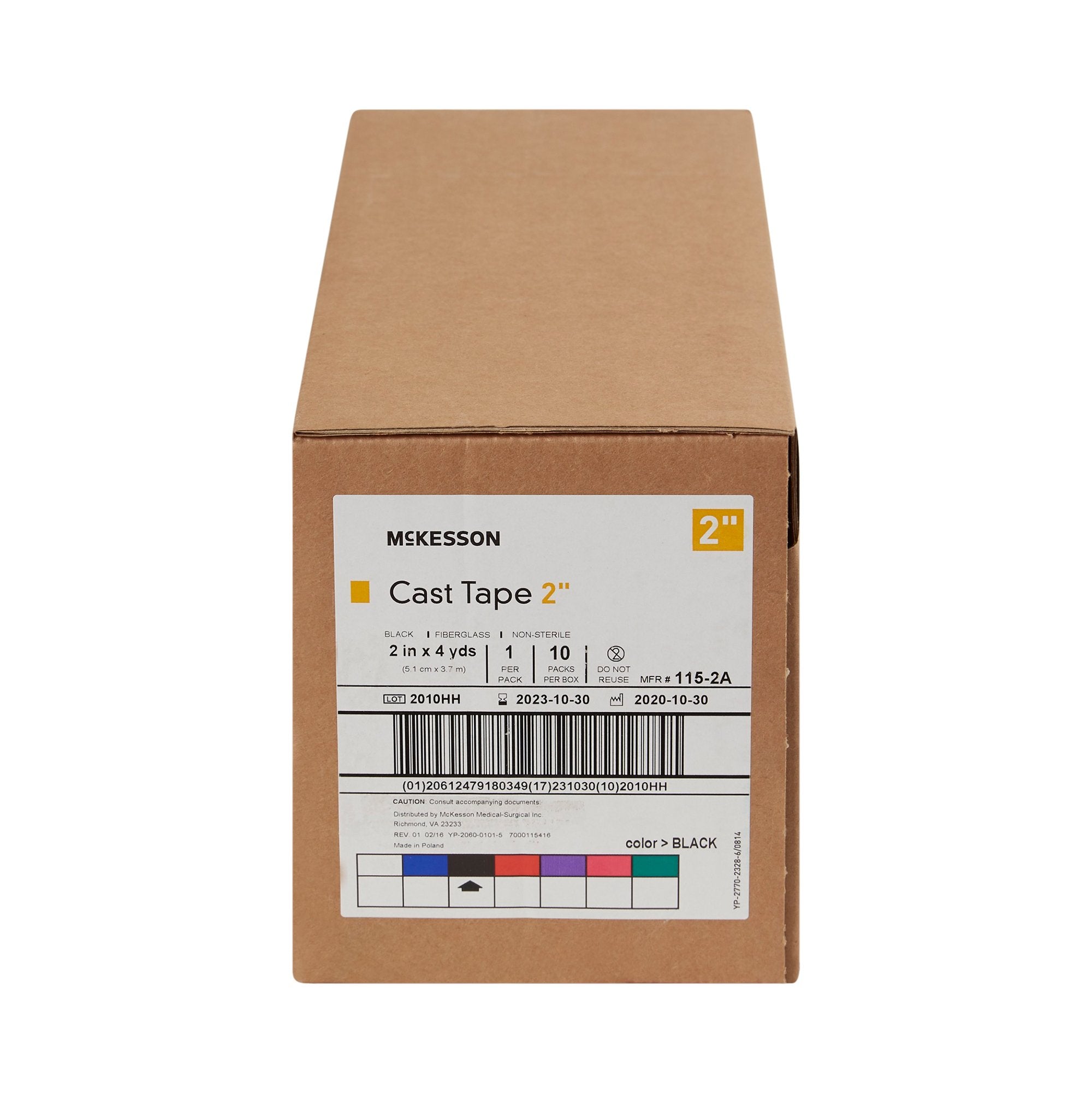 McKesson Black Cast Tape, 2 Inch x 4 Yard (10 Units)