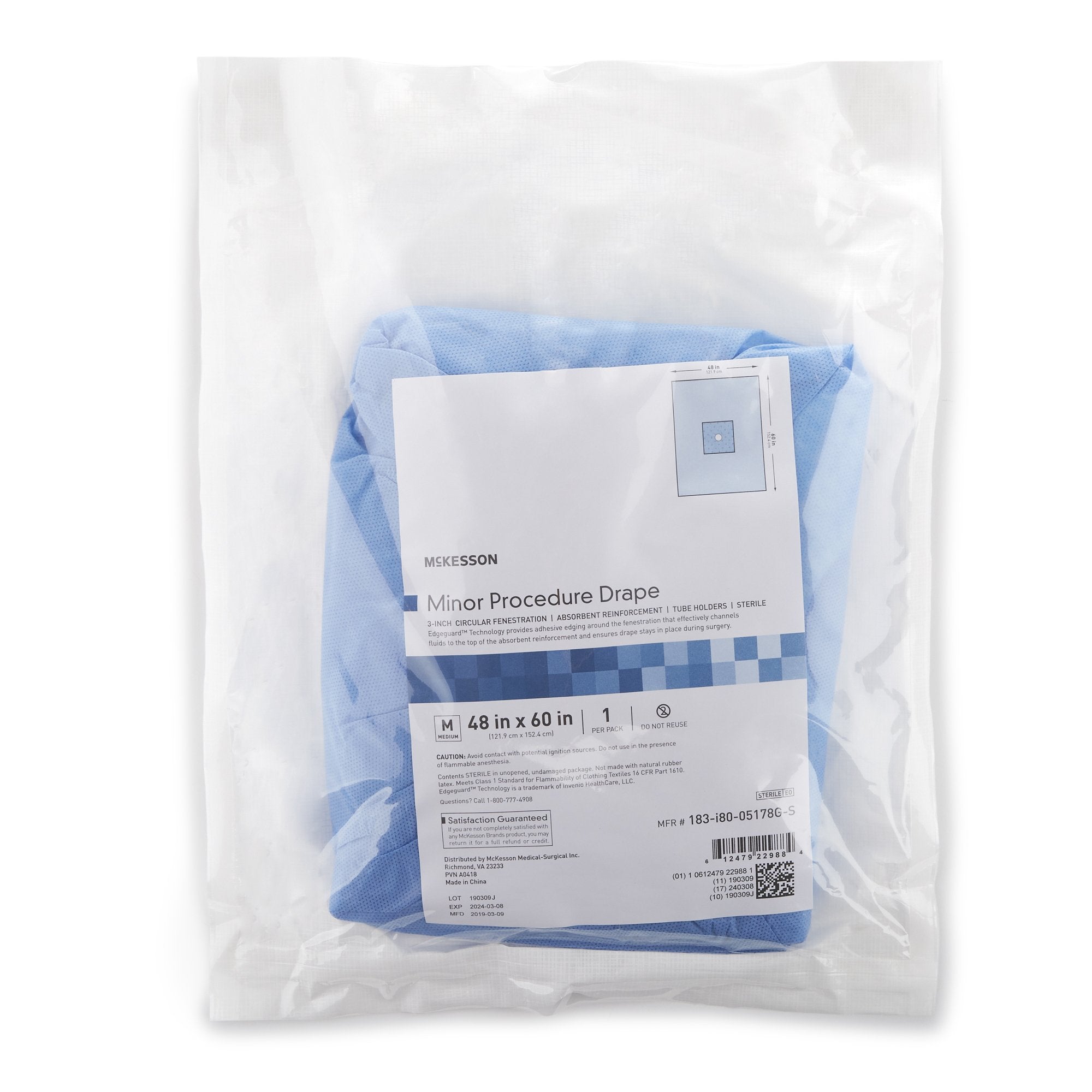 McKesson Sterile Minor Procedure Surgical Drape, 48 x 60 Inch (1 Unit)