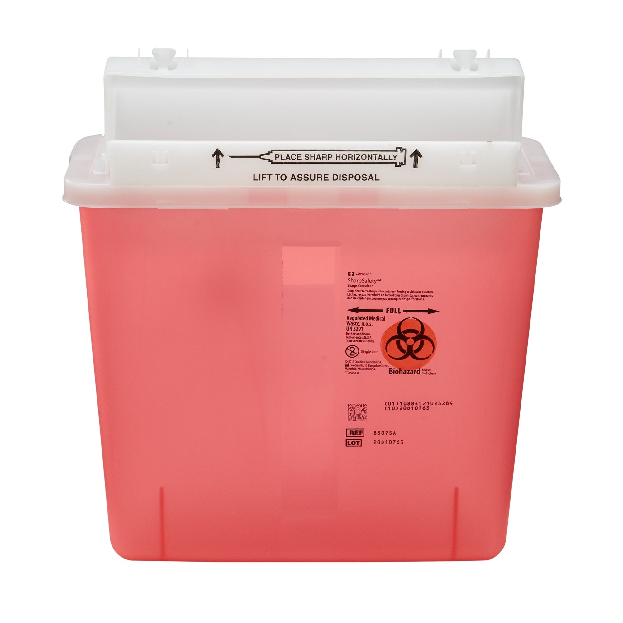 SharpStar™ In-Room™ Sharps Container 1.25 Gal, Translucent Red - 20 Pack