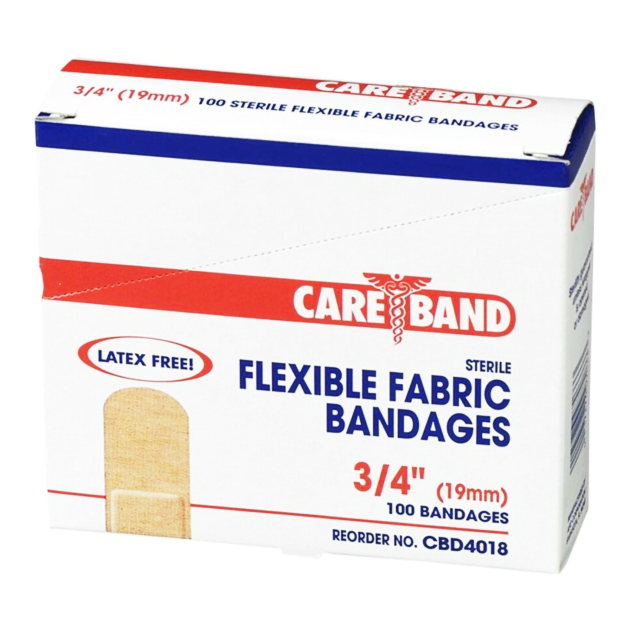 Careband™ Tan Fabric Adhesive Strip, 3/4 x 3 Inch (100 Units)