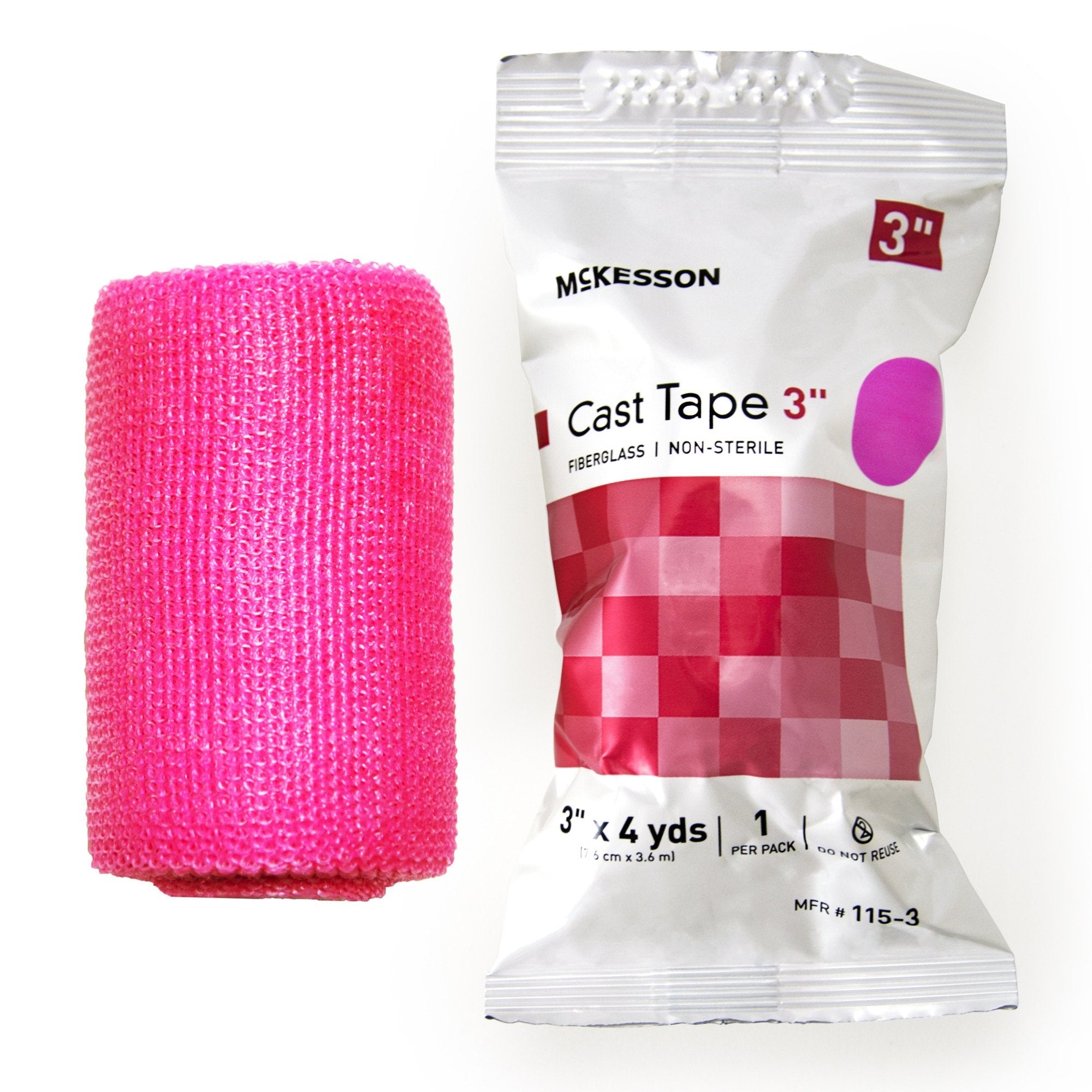 McKesson Pink Cast Tape, 3 Inch x 4 Yard (10 Units)