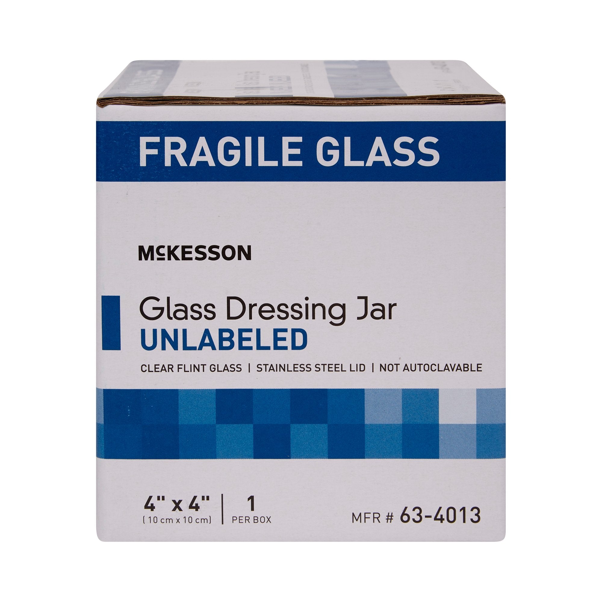 McKesson Glass Unlabeled Sundry Jar, 4 x 4 in (6 Units)