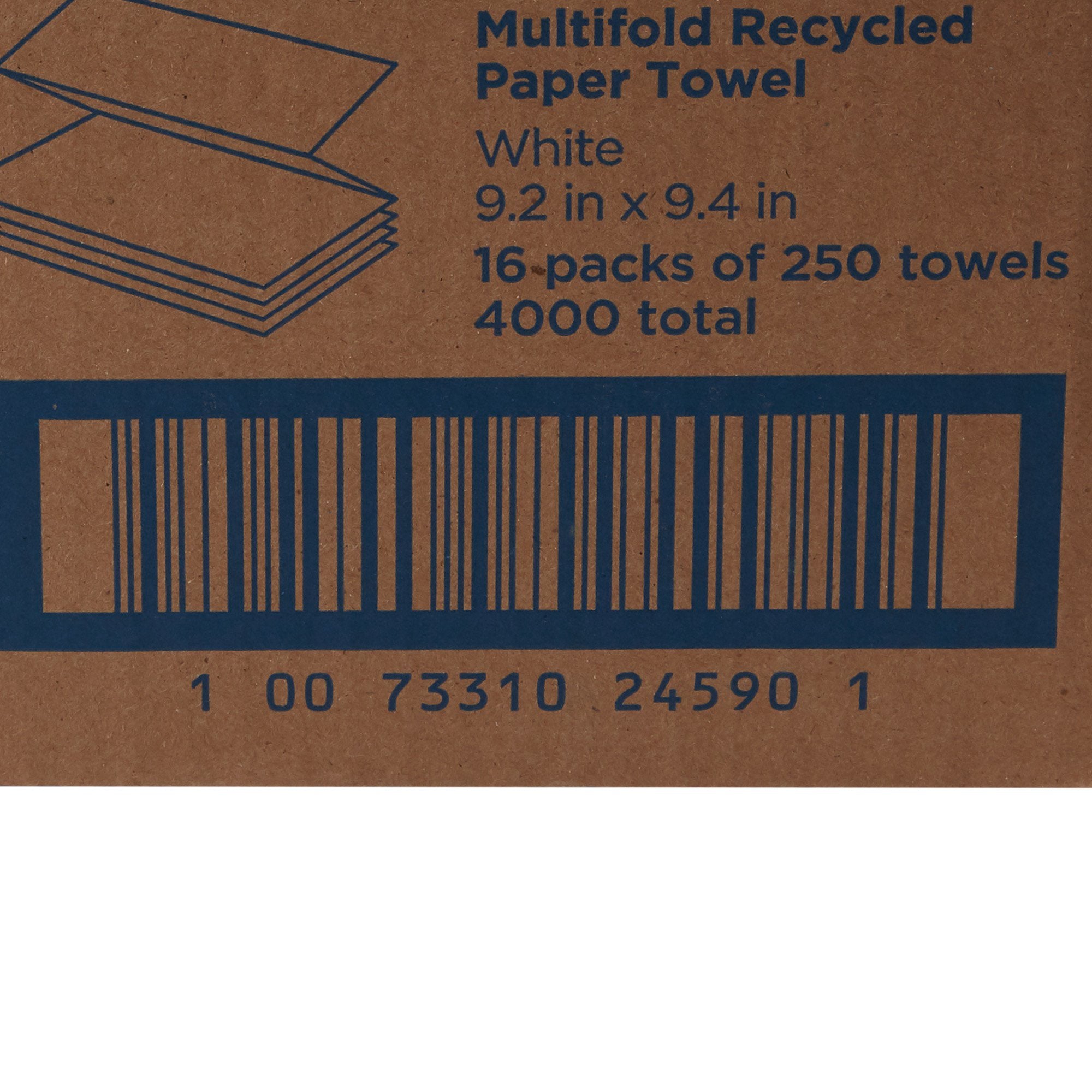 Pacific Blue Basic™ Recycled Multi-Fold Paper Towel, 250 Sheets per Pack (1 Unit)
