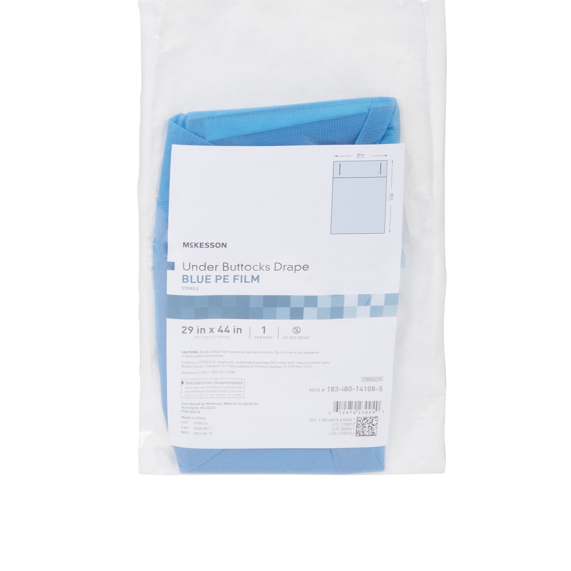 McKesson Sterile Under Buttocks Obstetrics / Gynecology Drape, 29 x 44 Inch (1 Unit)