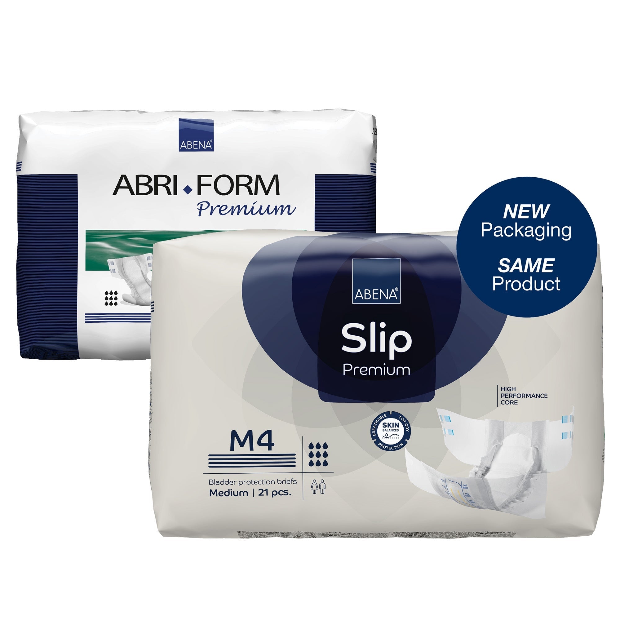 Abena® Slip Premium M4 Medium Incontinence Briefs, 21 Pack - High Absorbency