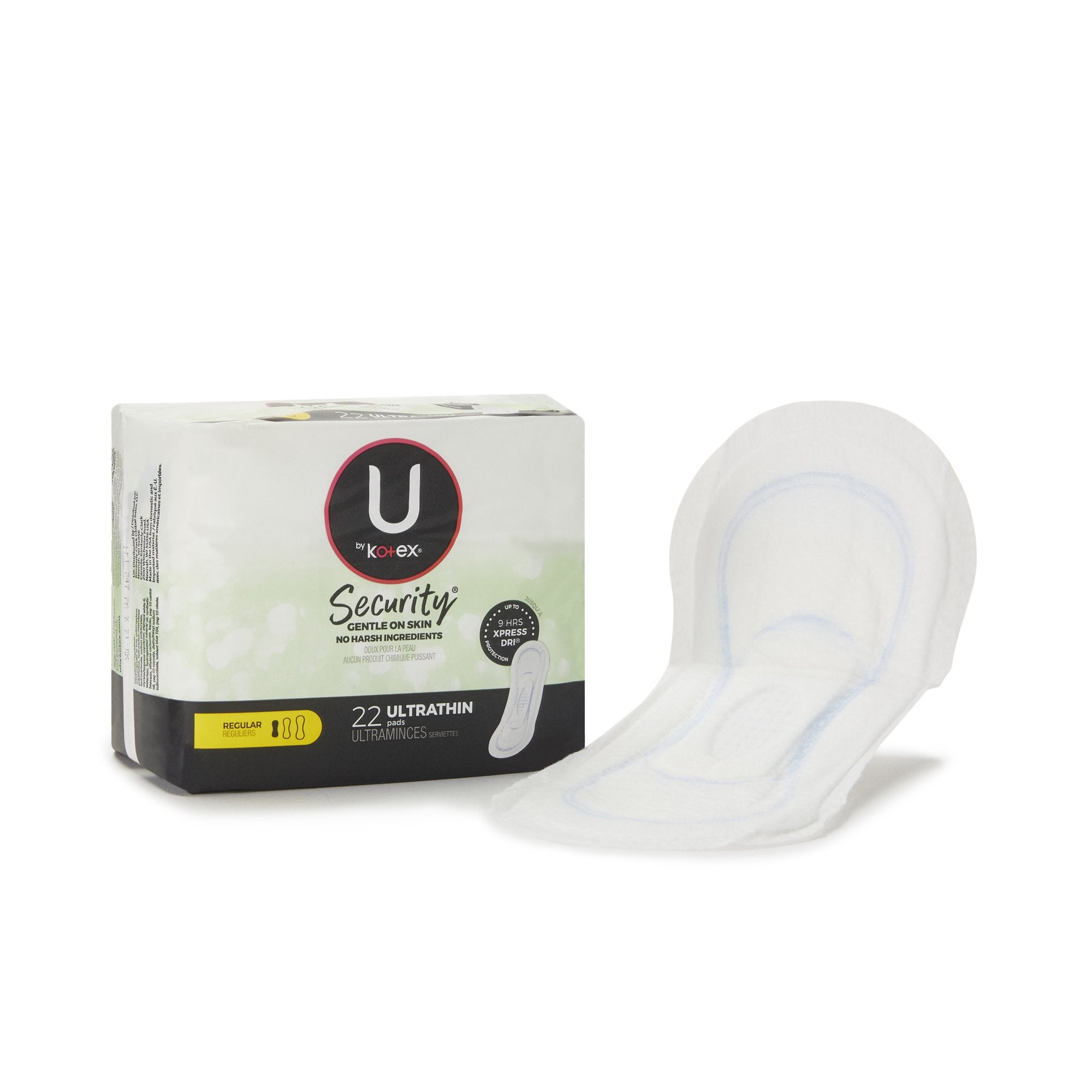 U by Kotex® Security® Ultra Thin Pad, Regular Absorbency (22 Units)
