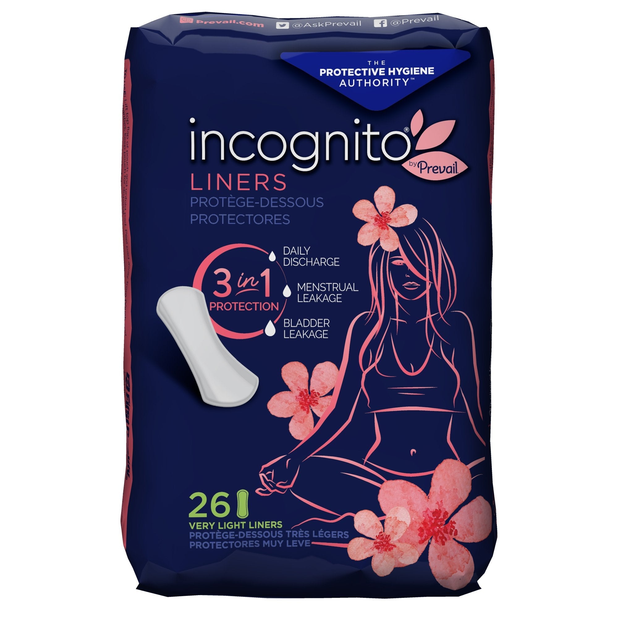 Incognito® by Prevail Panty Liners, Very Light (26 Units)