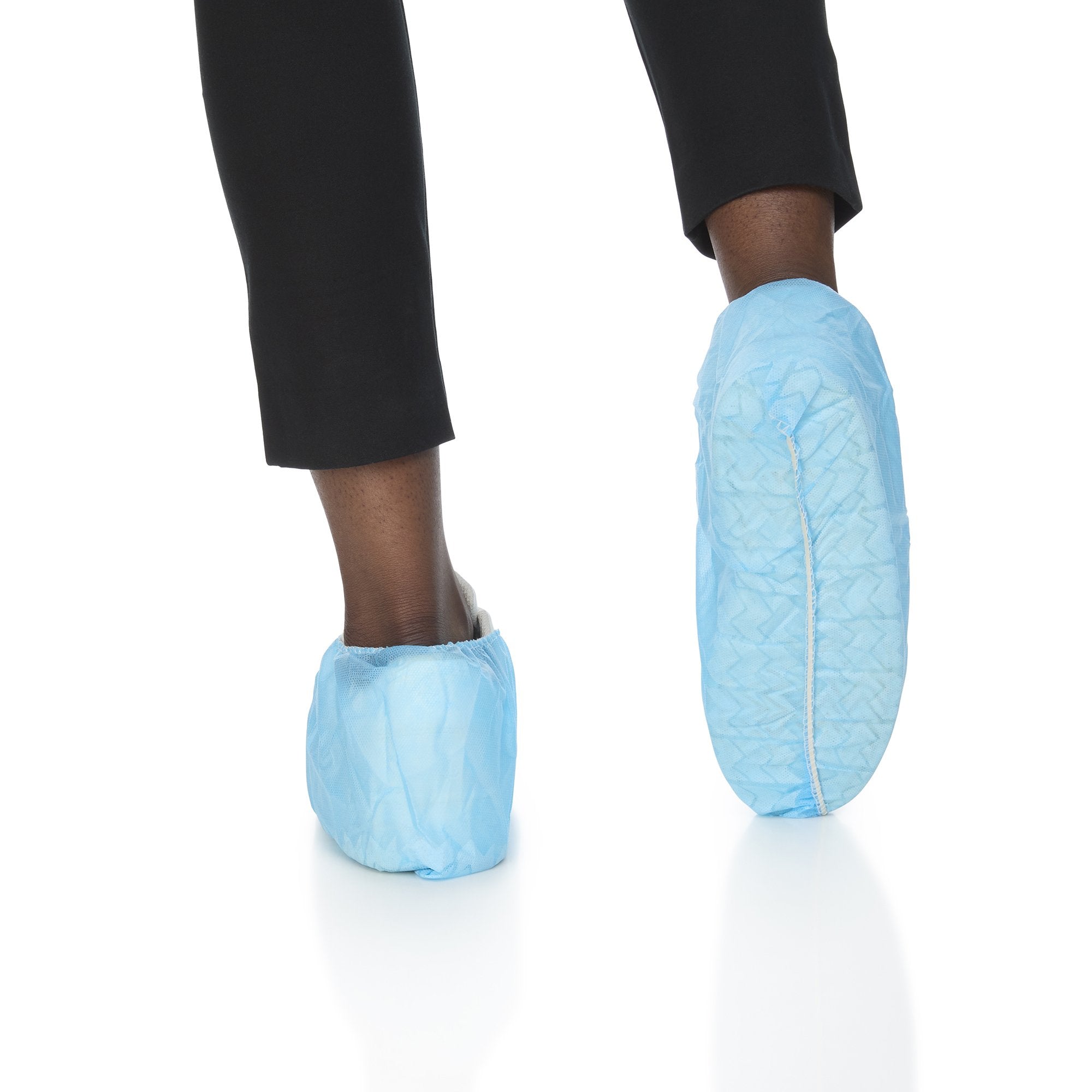 McKesson Shoe Cover, One Size Fits Most Shoe, High, Non-Skid Sole, Blue, Non-Sterile (150 Units)