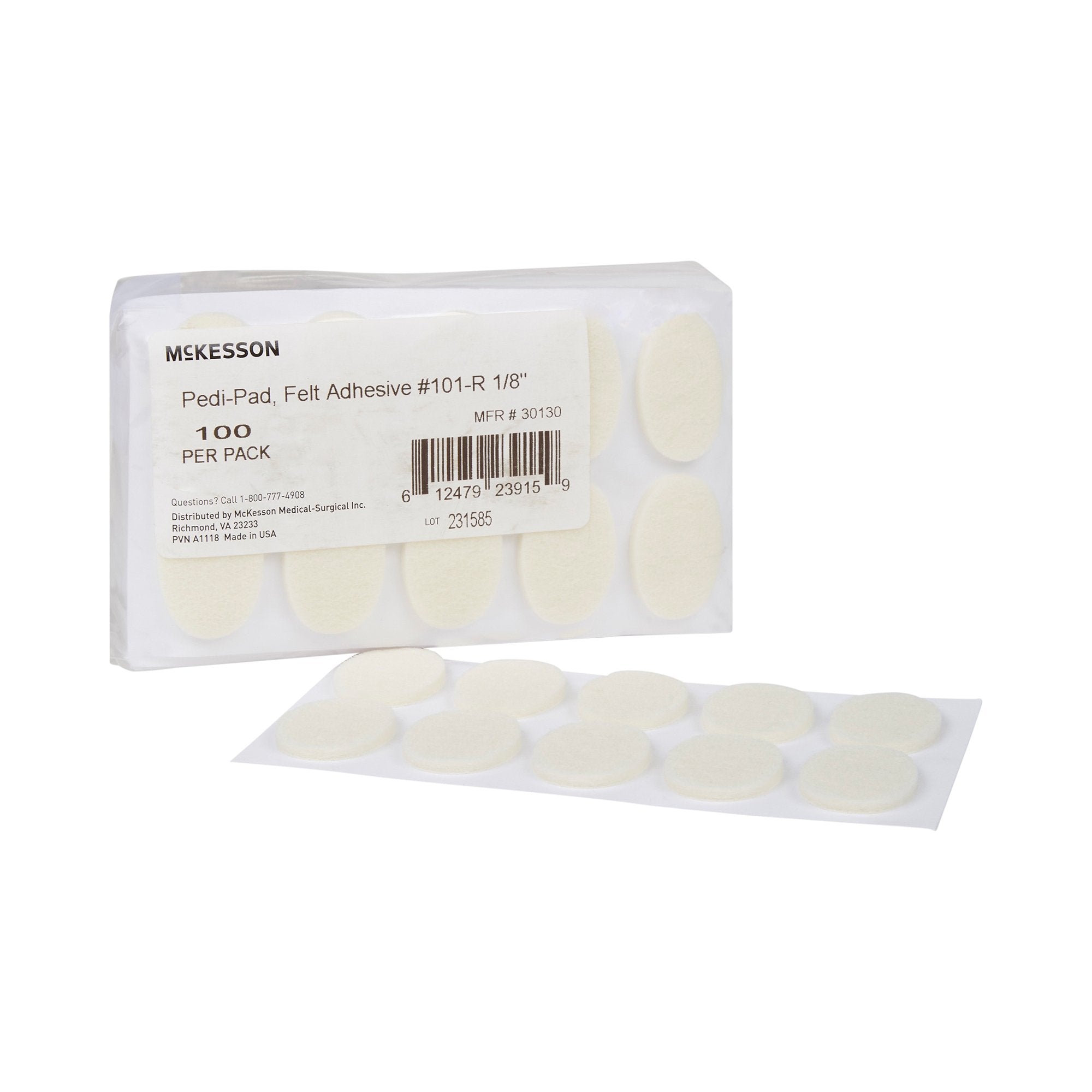 McKesson Pedi-Pad Protective Pad, Size 101 – Regular (100 Units)