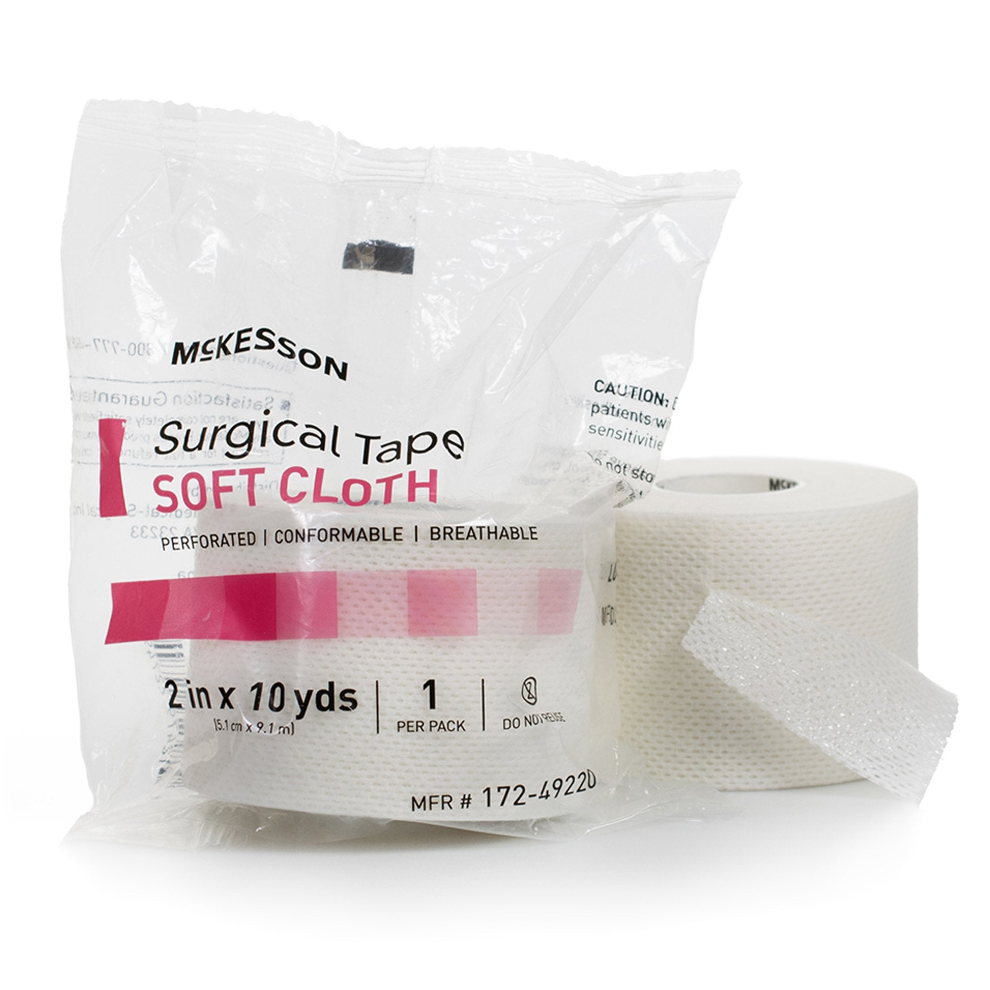 McKesson Cloth Medical Tape, 2 Inch x 10 Yard, White (1 Unit)