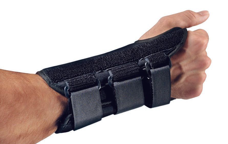 Wrist Splint ProCare ComfortForm Palmar Stay, Aluminum/Foam/Lycra, Left-Hand, Black (1 Unit)
