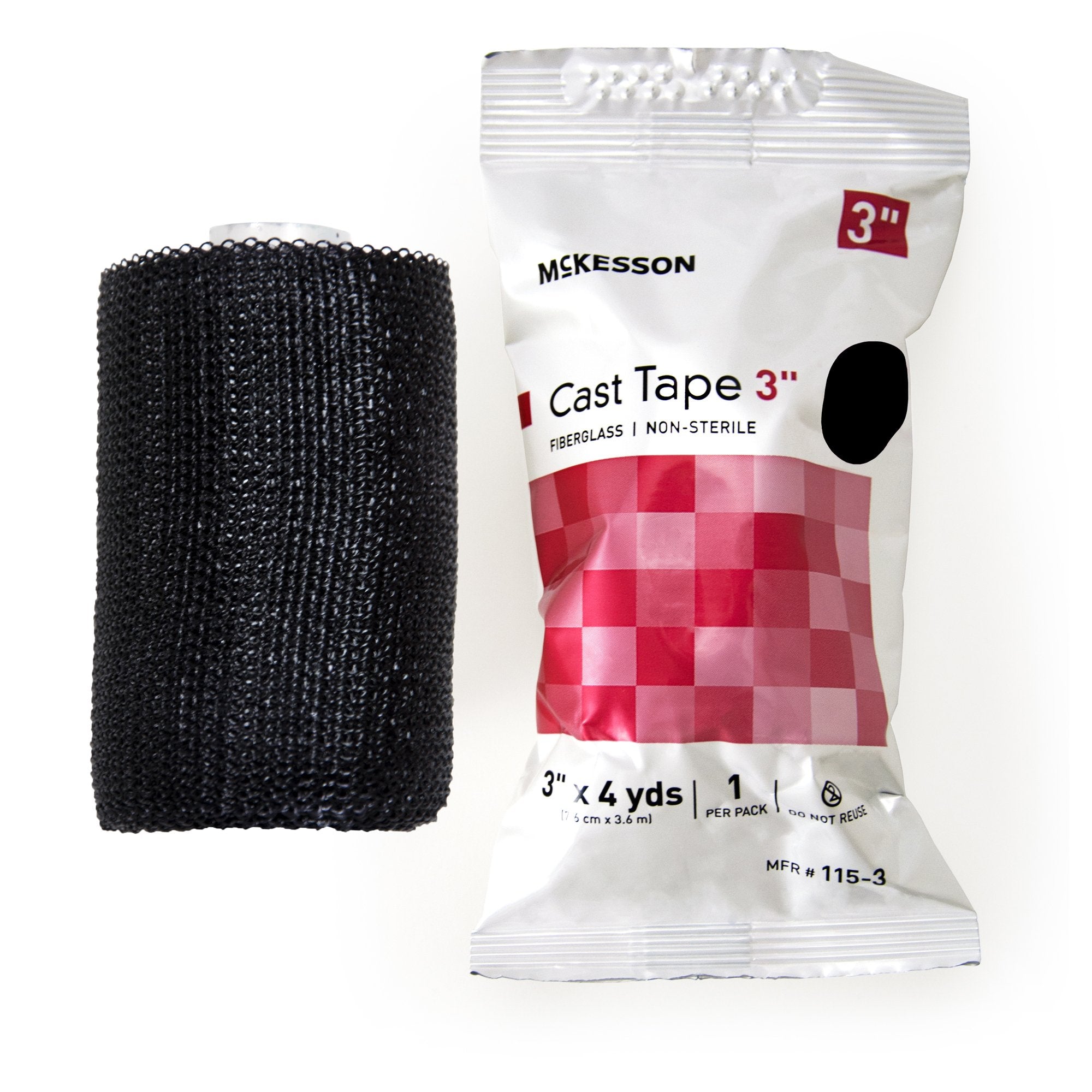 McKesson Black Cast Tape, 3 Inch x 4 Yard (10 Units)