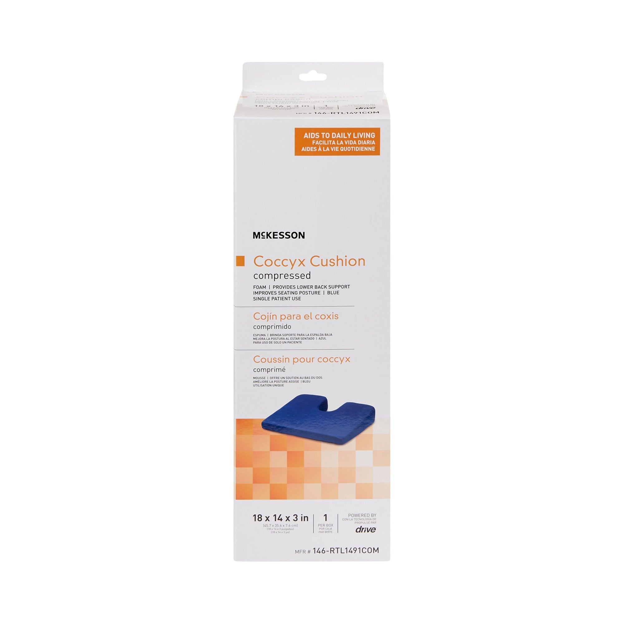 McKesson Compressed Coccyx Cushion (4 Units)