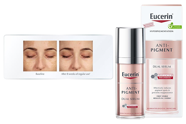 Combat hyperpigmentation with Eucerin ANTI-PIGMENT Dual Facial Serum