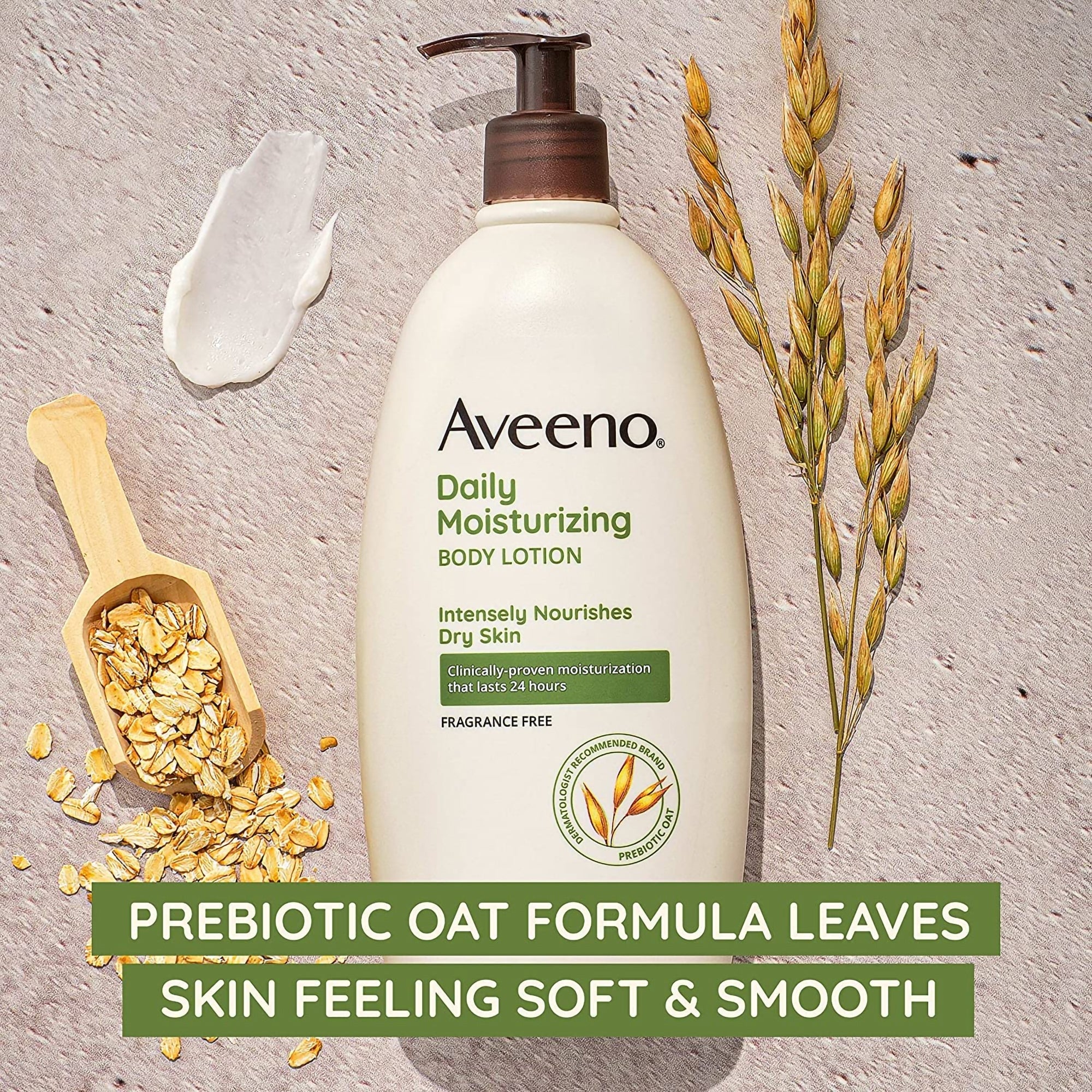 Hand and Body Moisturizer Aveeno® Daily Moisturizing 18 oz. Pump Bottle Unscented Lotion - image 5