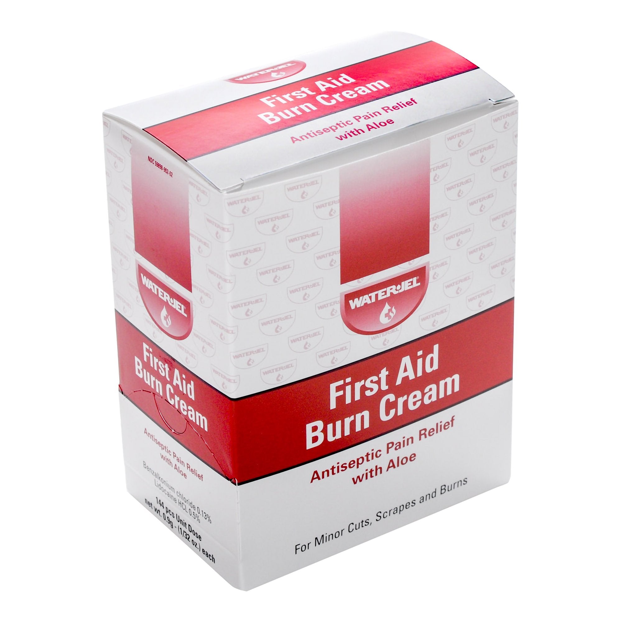 Burn Relief BZK (Benzalkonium Chloride) / Lidocaine HCl Water Jel® Cream 0.9 Gram Individual Packet