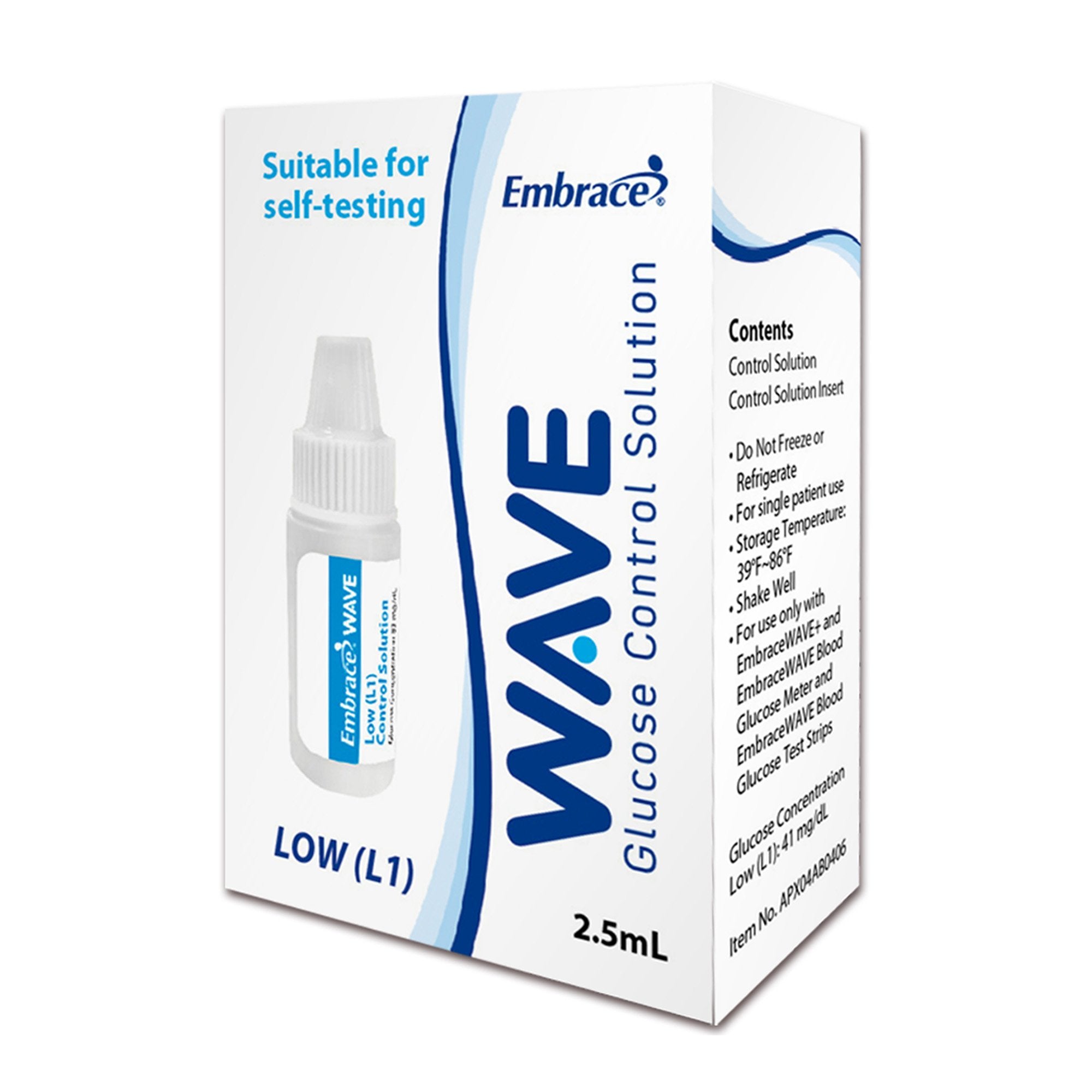Blood Glucose Control Solution Embrace® WAVE 2.5 mL Level 1 - image 2