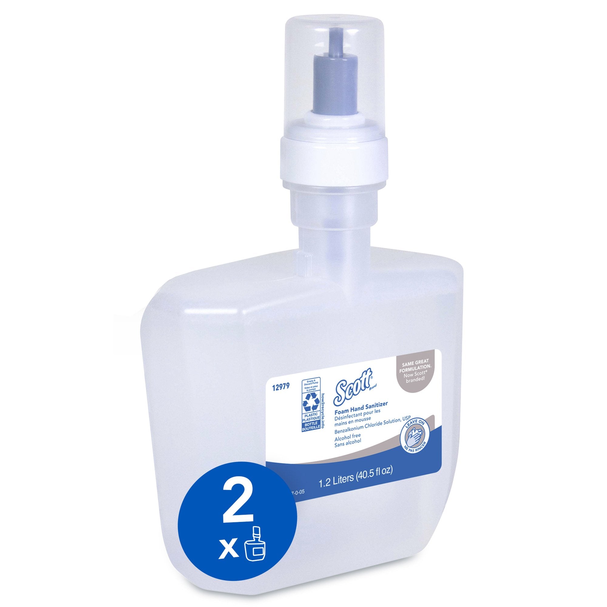 Alcohol-Free Hand Sanitizer Scott® Essential 1,200 mL BZK (Benzalkonium Chloride) Foaming Dispenser Refill Bottle - image 2