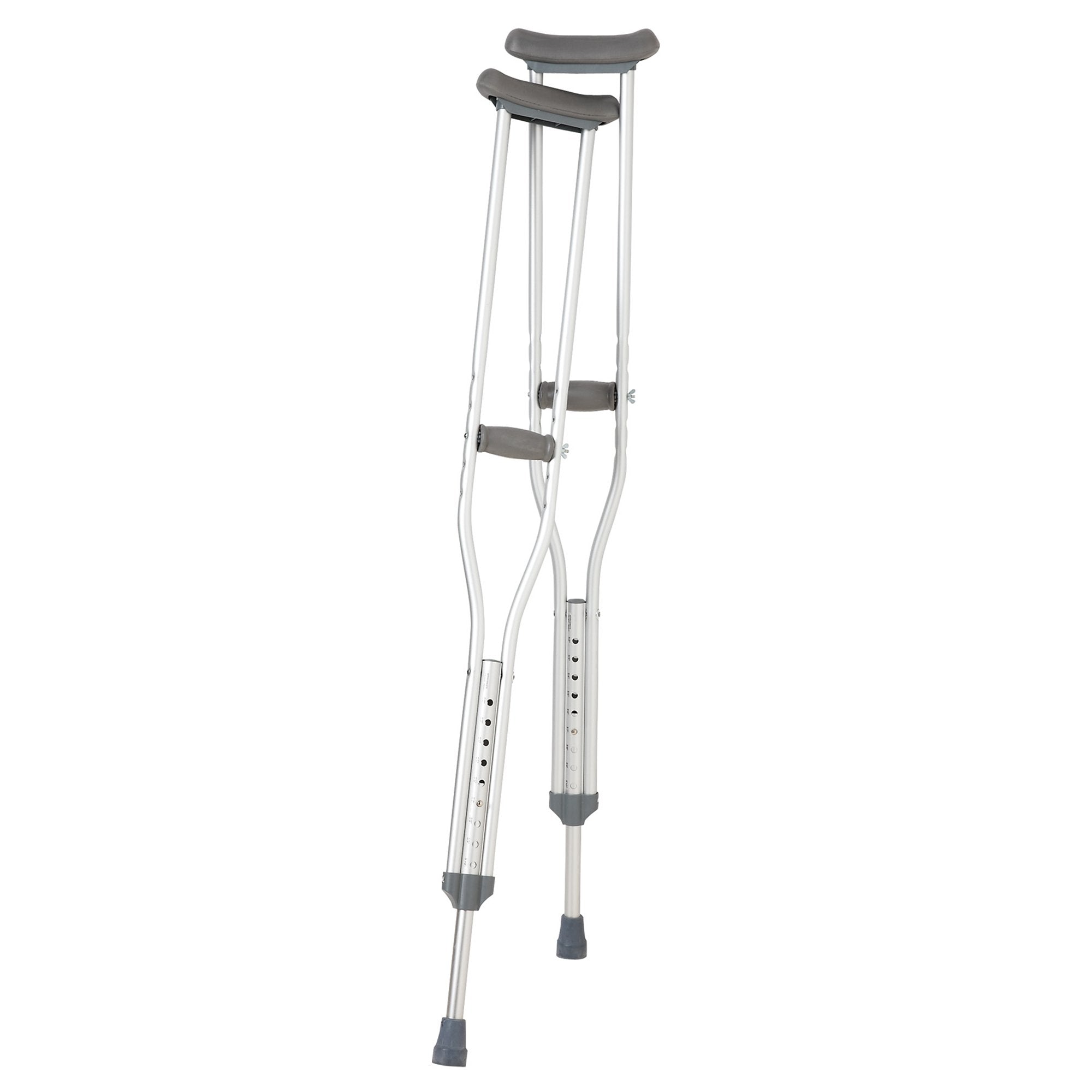 Underarm Crutches Adult 5 Foot 2 Inch to 5 Foot 10 Inch User Height Aluminum Frame 250 lbs. Weight Capacity