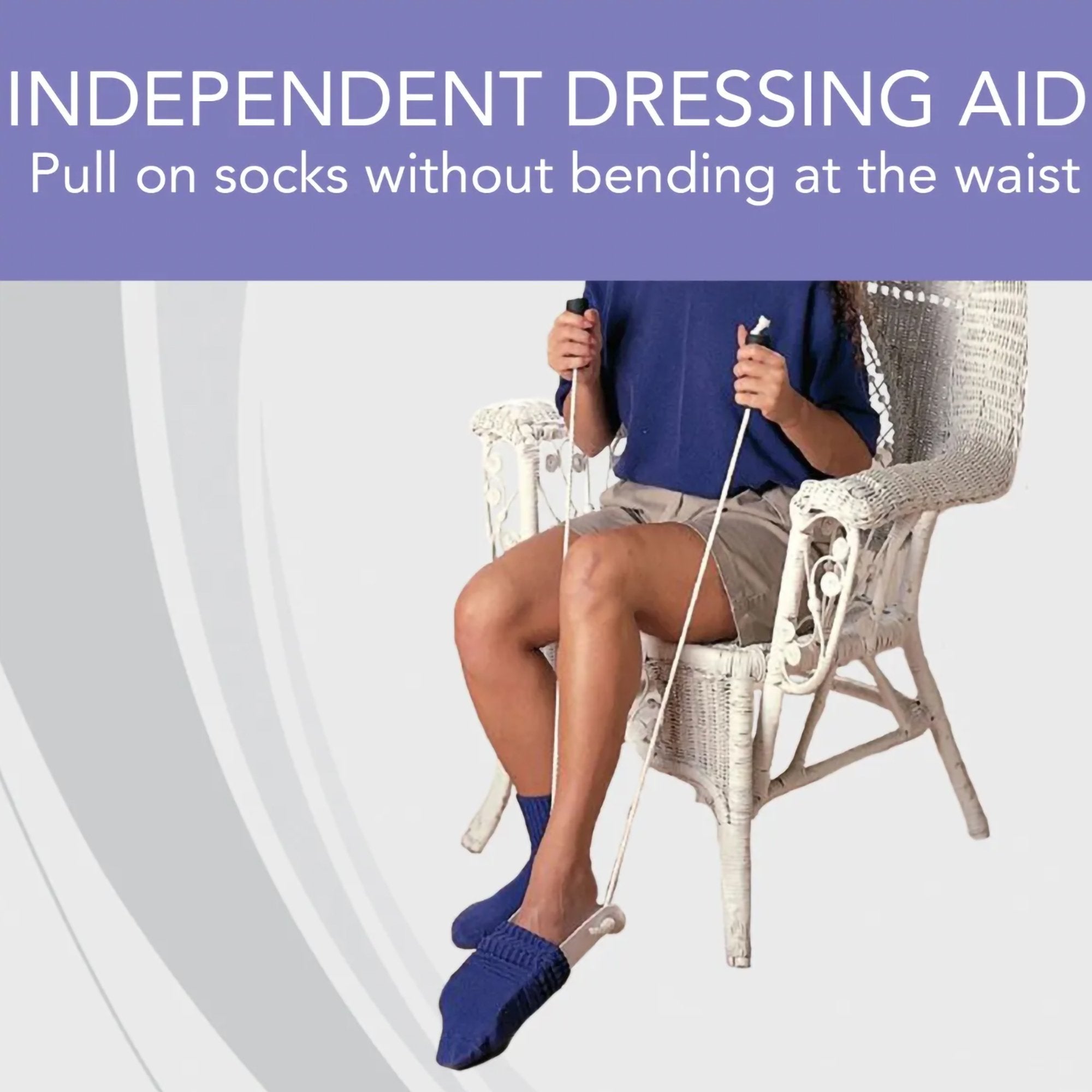 Sock / Stocking Aid SammonsPreston® 28 Inch Handle Length / 5-1/2 X 10 Inch Sock Aid - image 2