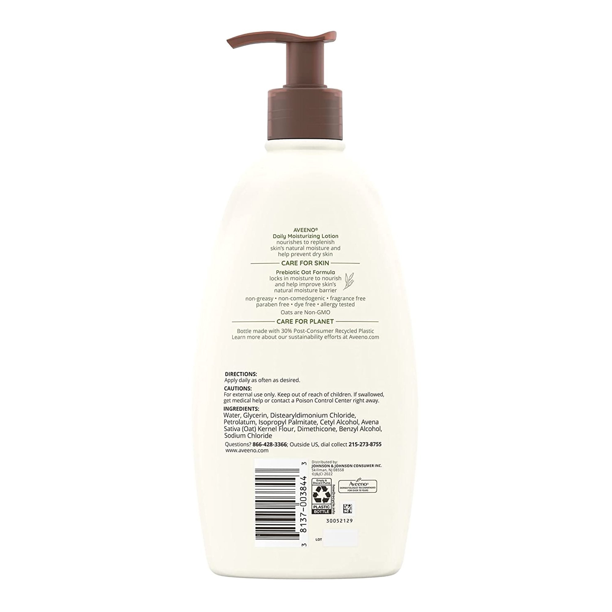Hand and Body Moisturizer Aveeno® Daily Moisturizing 18 oz. Pump Bottle Unscented Lotion - image 2