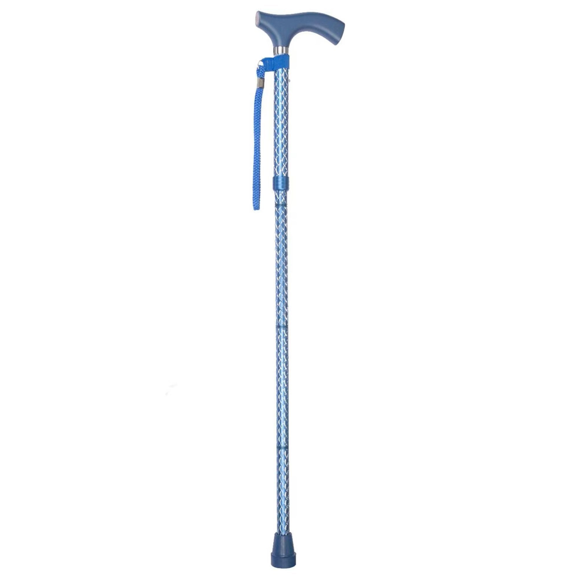Folding Cane Switch Sticks® Aluminum 32 to 37 Inch Height Azure Blue - image 2