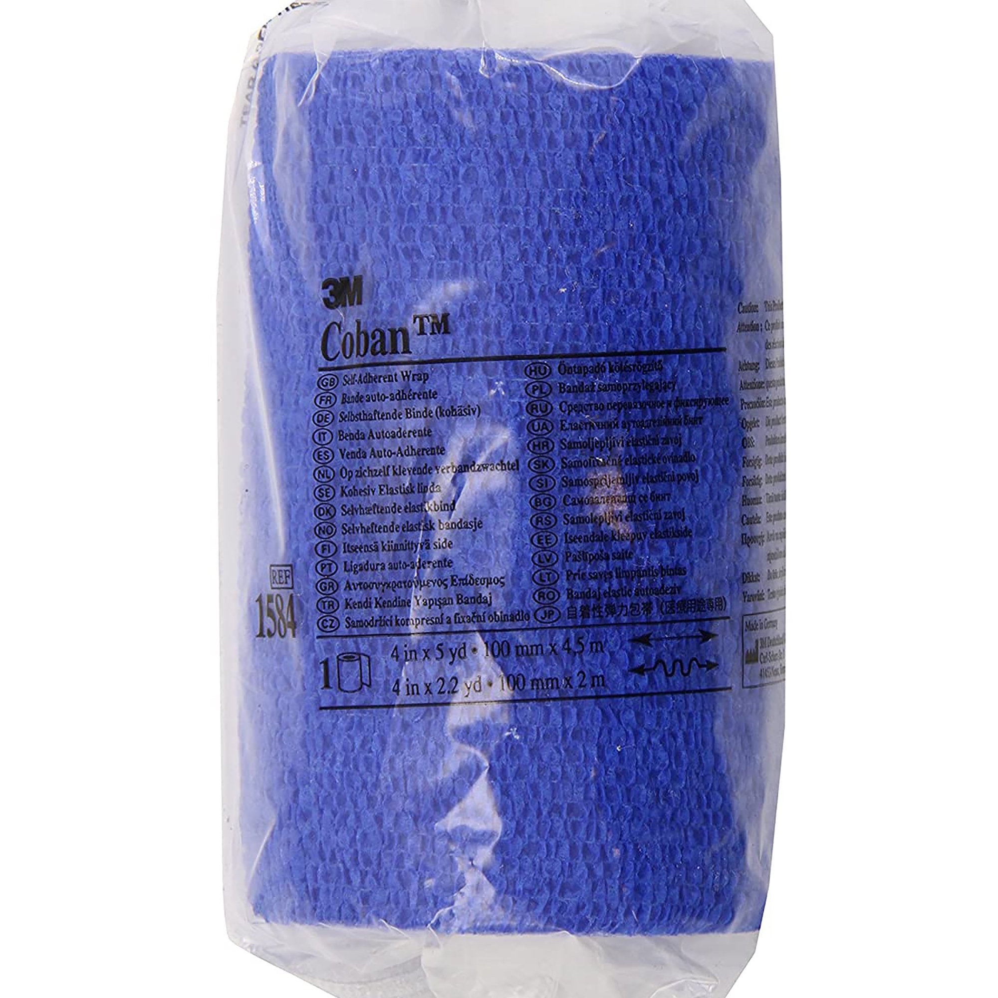 Cohesive Bandage 3M™ Coban™ 4 Inch X 5 Yard Self-Adherent Closure Blue NonSterile Standard Compression - image 2