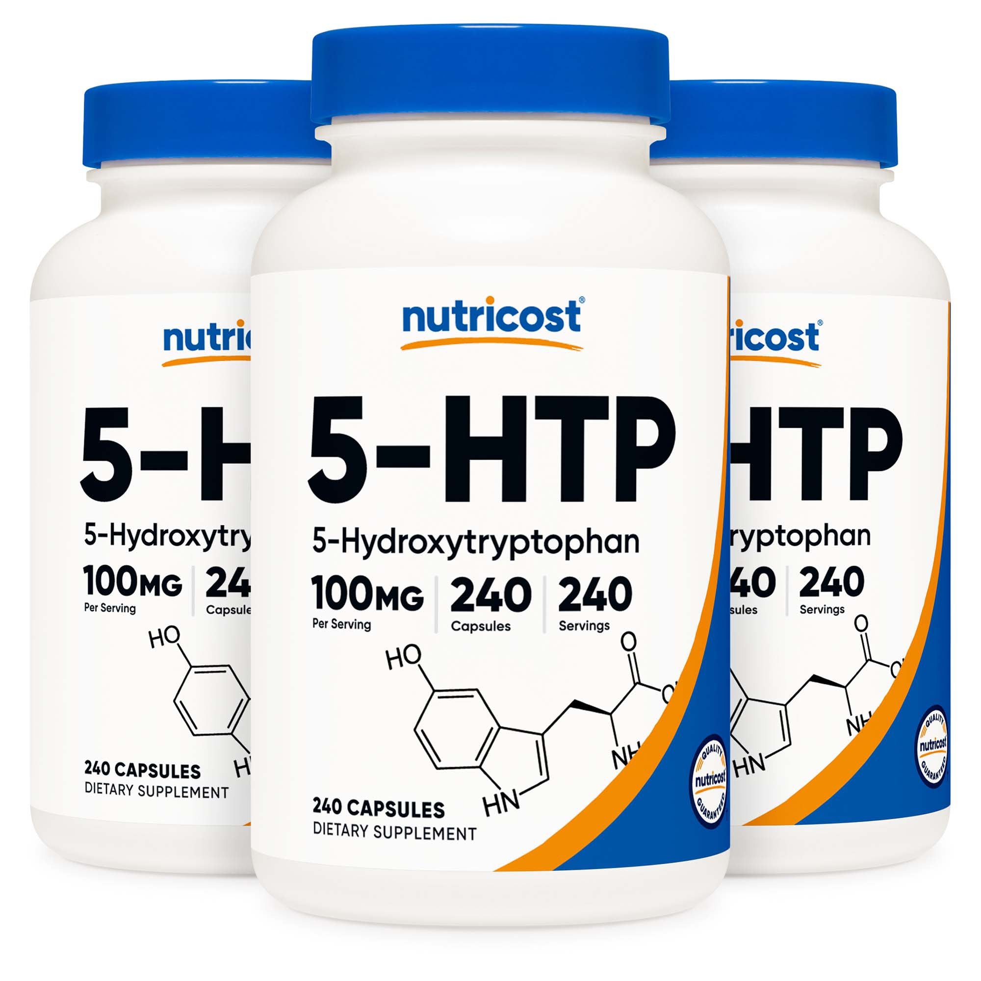 Dietary Supplement nutricost® 5-HTP 5-Hydroxytrptophan 100 mg Strength Capsule 240 Per Bottle - image 2