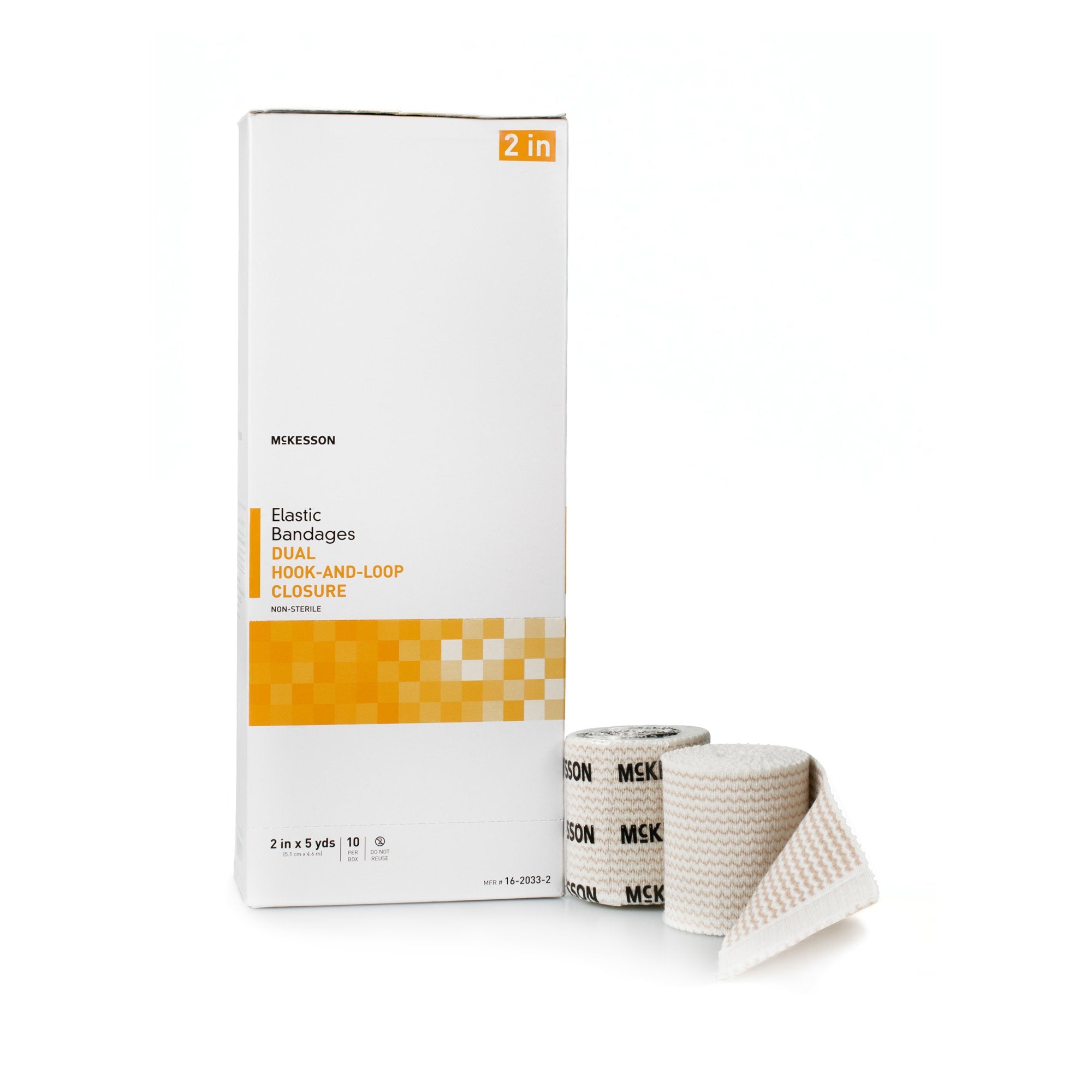 Elastic Bandage McKesson 2 Inch X 5 Yard Double Hook and Loop Closure Tan NonSterile Standard Compression - image 3