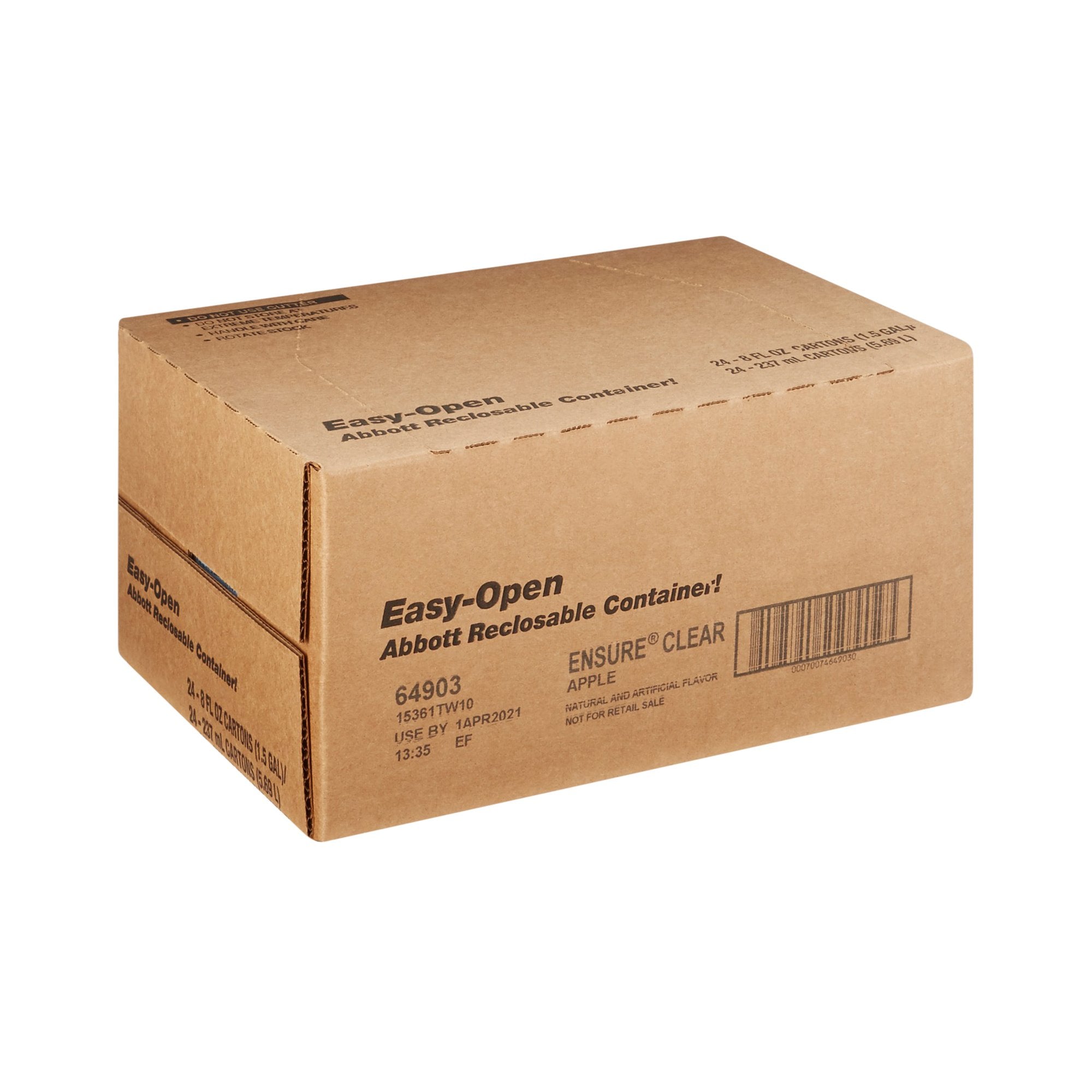 Oral Supplement Ensure® Clear Therapeutic Nutrition Apple Flavor Liquid 8 oz. Reclosable Carton - image 5
