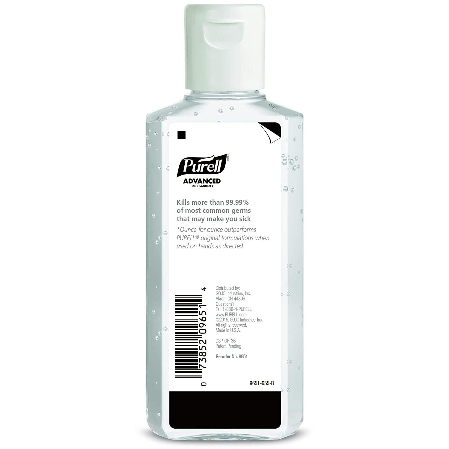 Hand Sanitizer Purell® Advanced 4.25 oz. Ethyl Alcohol Gel Bottle - image 2