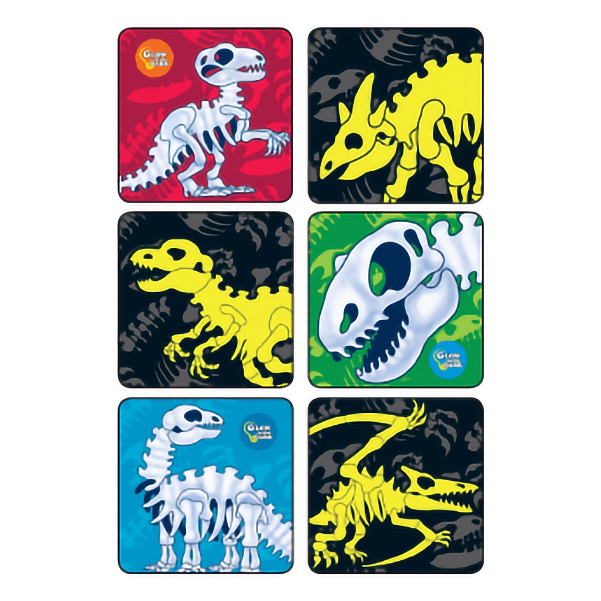 Medibadge® KLS™ Glow-In-The-Dark Dinosaur Bones Stickers