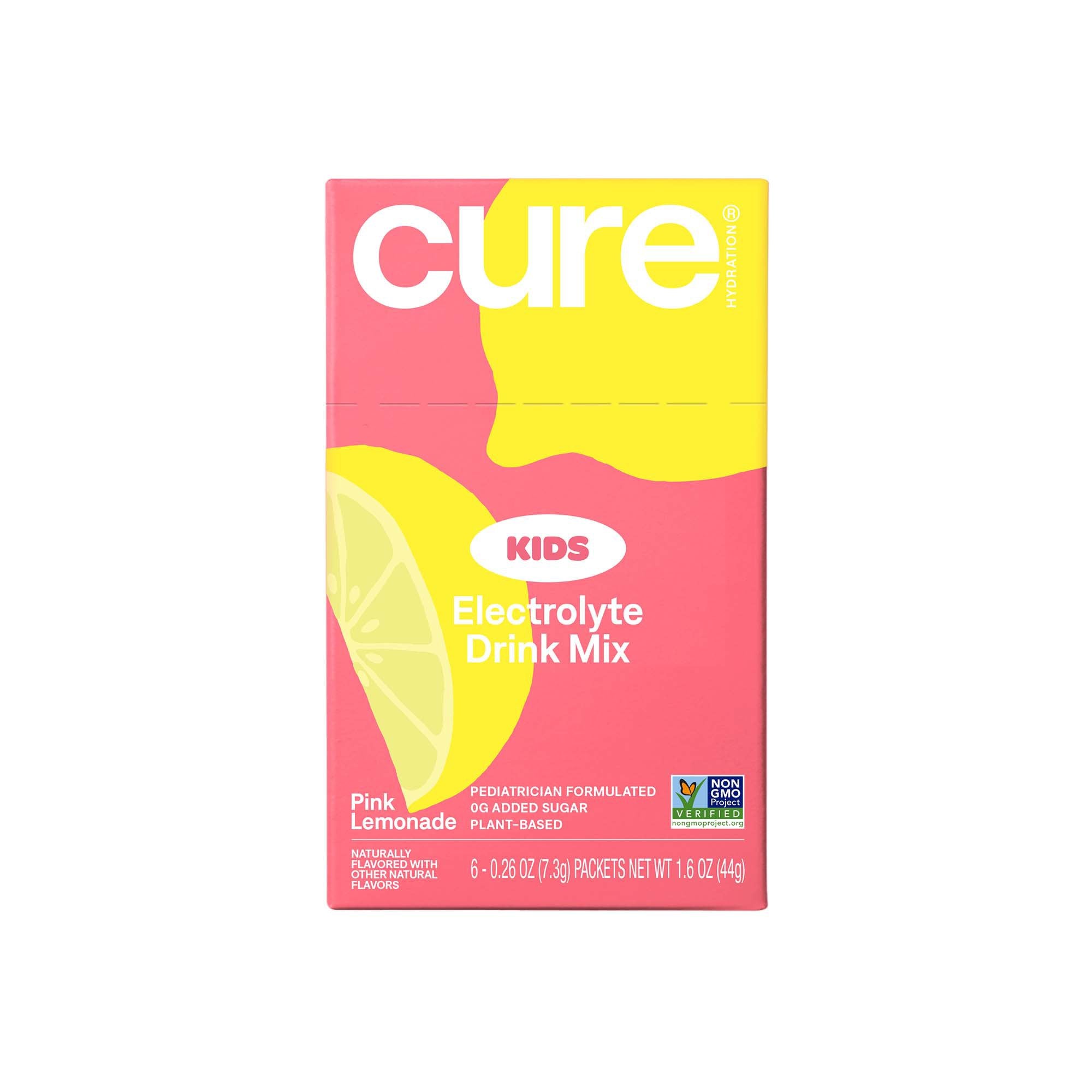 Cure® Kids Electrolyte Drink Mix, Pink Lemonade, 7.5-gram Packet